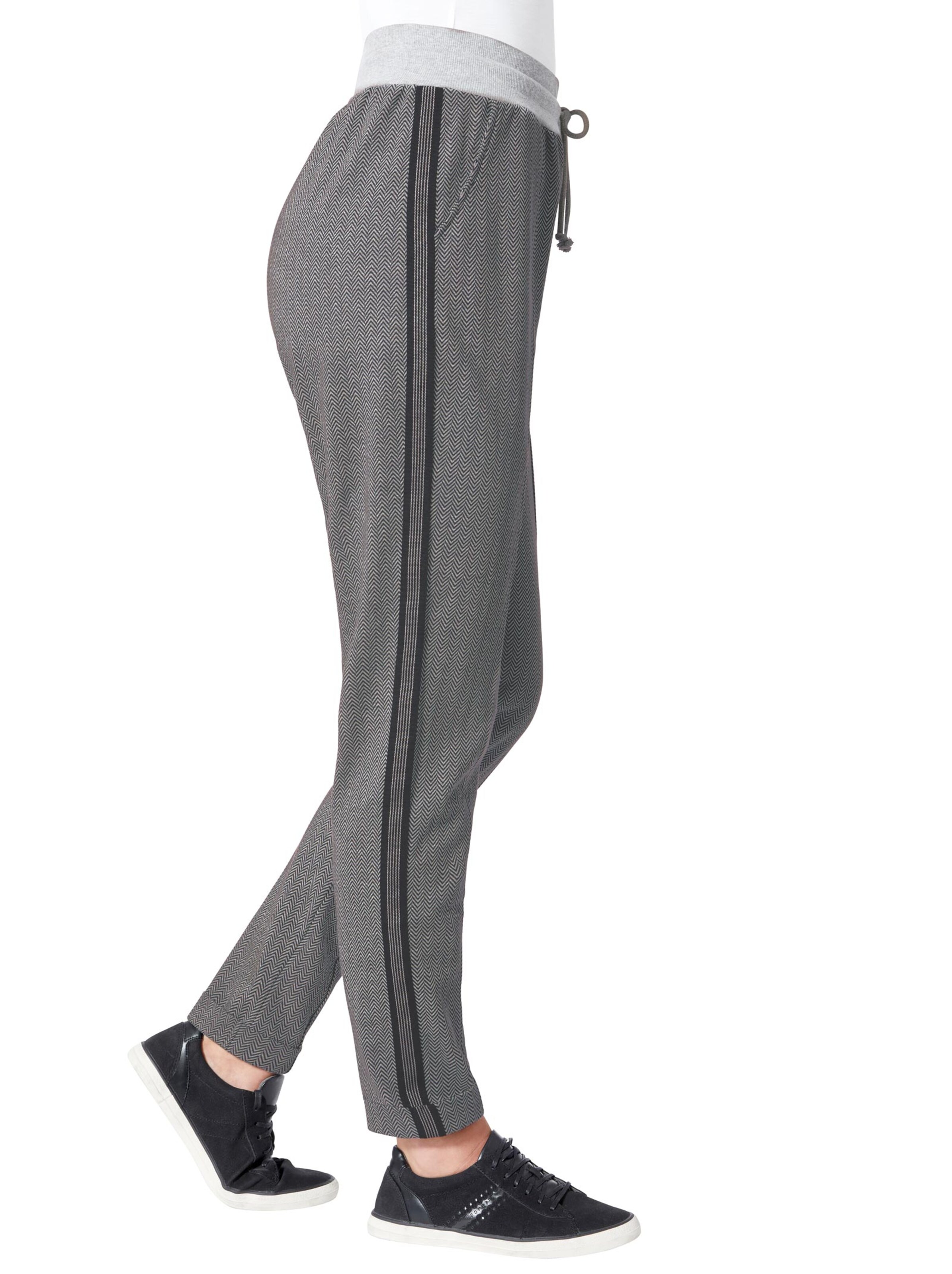 Hose - grau-gemustert