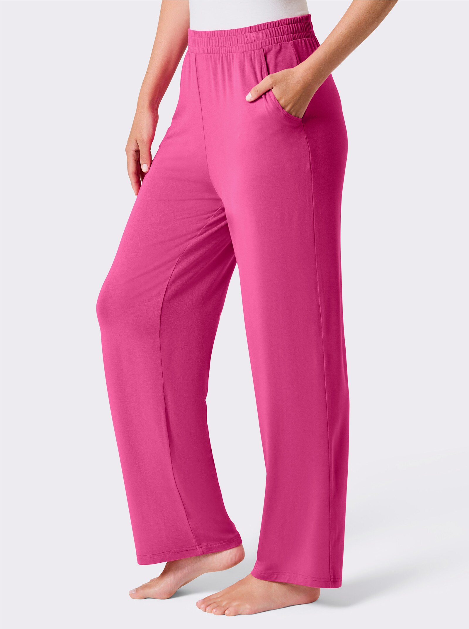 feel good Hosen - schwarz + fuchsia