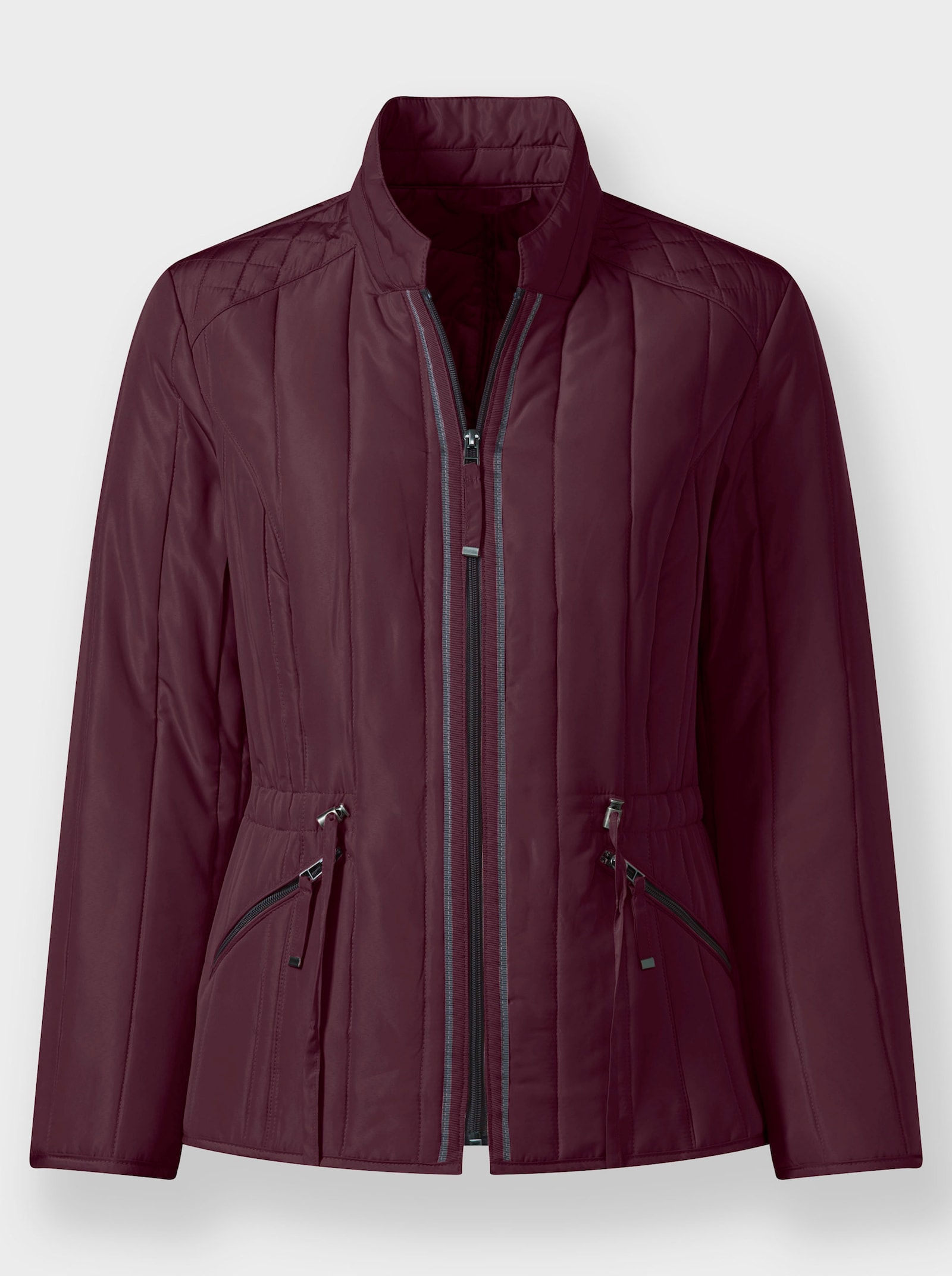 Steppjacke mit Längssteppung - burgund