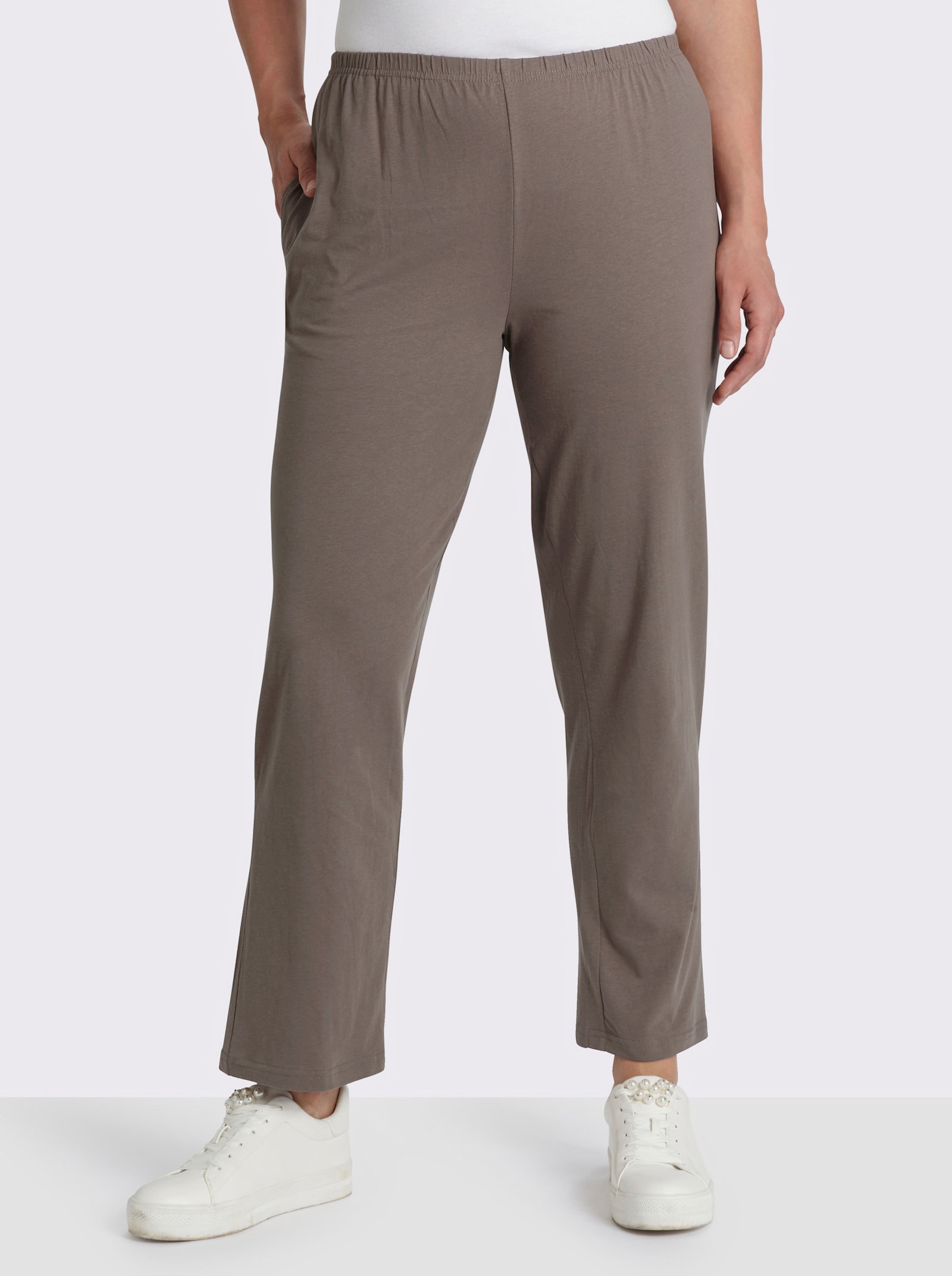 Freizeithose - petrol + taupe