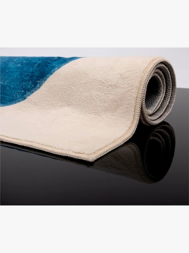 Theko Badematte - natur-blau