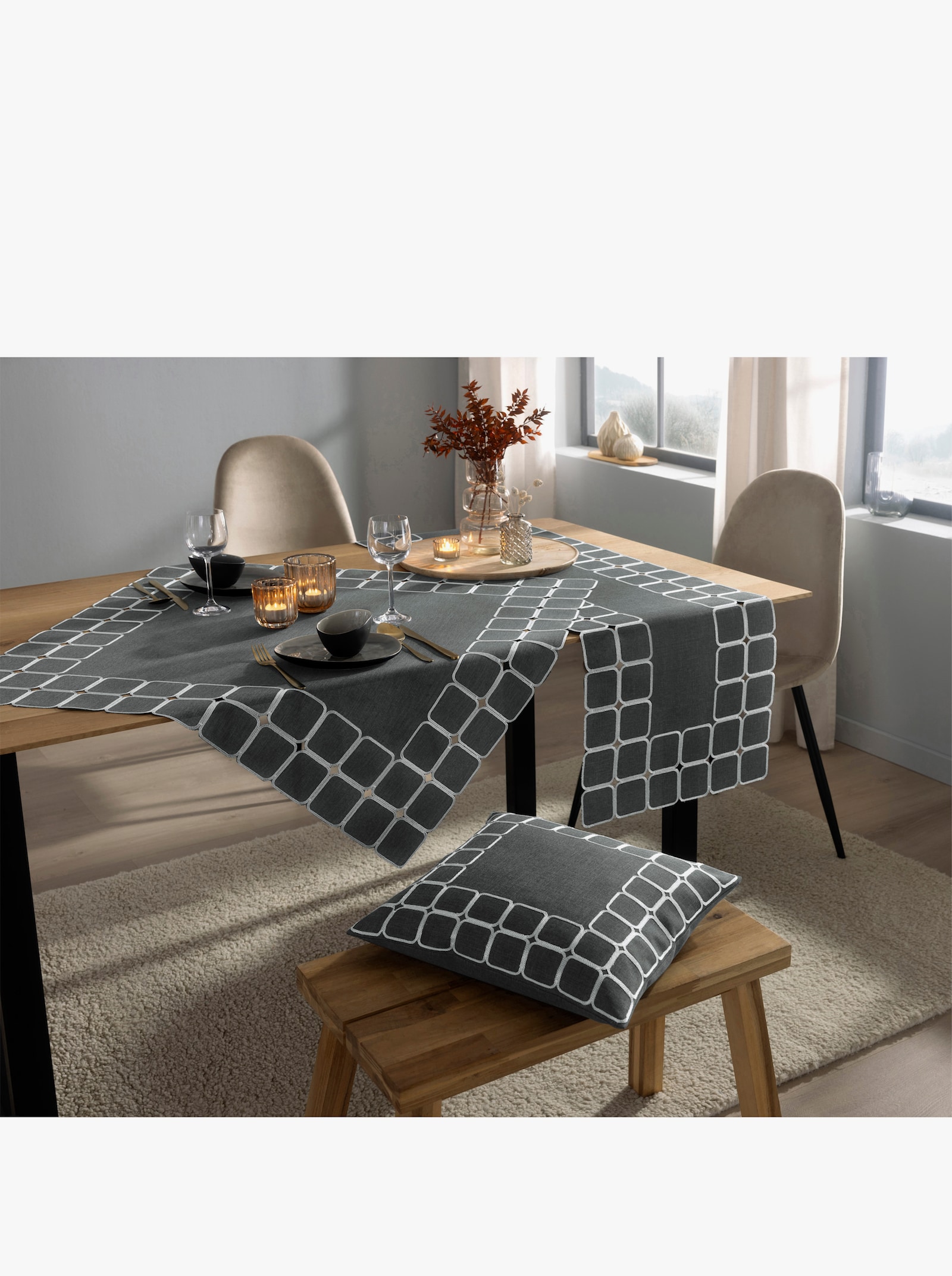 Tischdecke - anthrazit