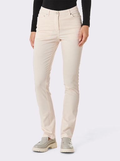 CREATION L PREMIUM 5-Pocket-Jeans mit Dehnbund - champagner