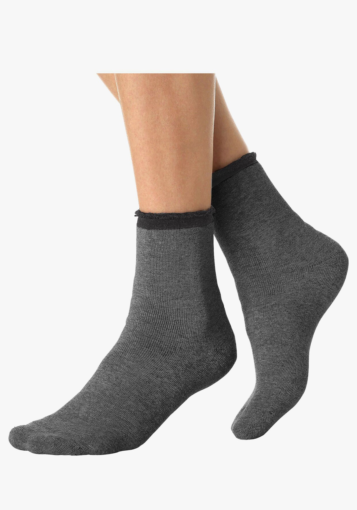 Lavana Warme sokken - 1x beige + 1x grijs + 1x lichtgrijs + 1x antraciet