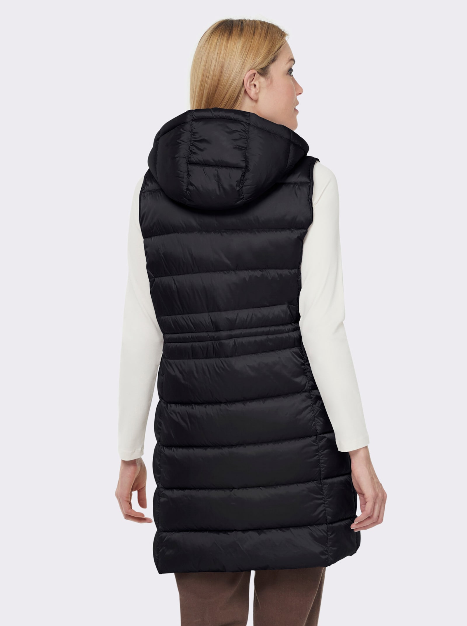 heine Steppweste mit Kapuze - schwarz