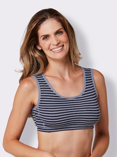 wäschepur Bustier - marine-geringelt