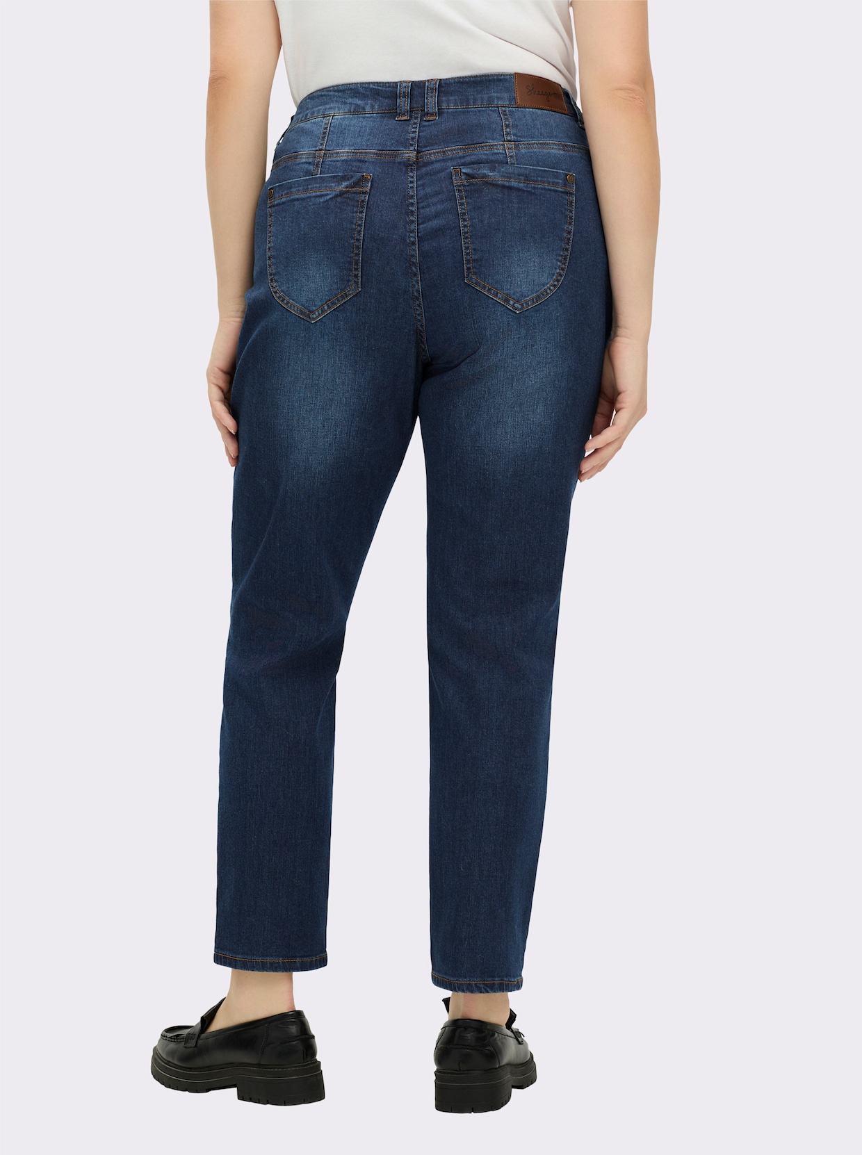 sheego Boyfriend-Jeans - blue-stone-washed