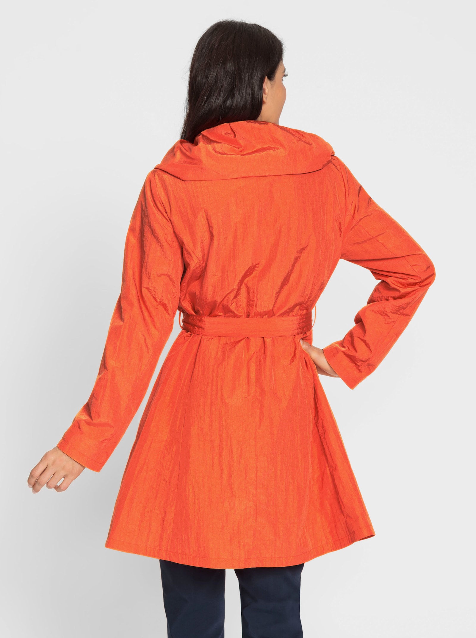 heine Kurzmantel mit Crinkle-Effekt - orange