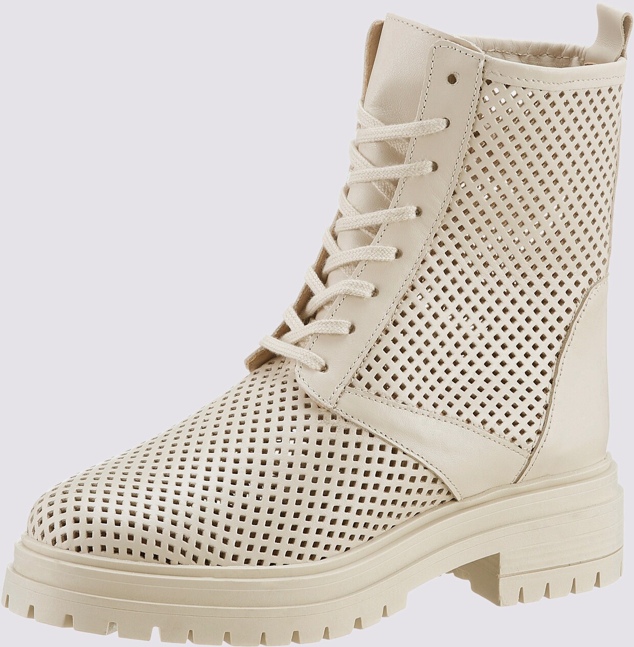 heine Schnürstiefelette - ecru