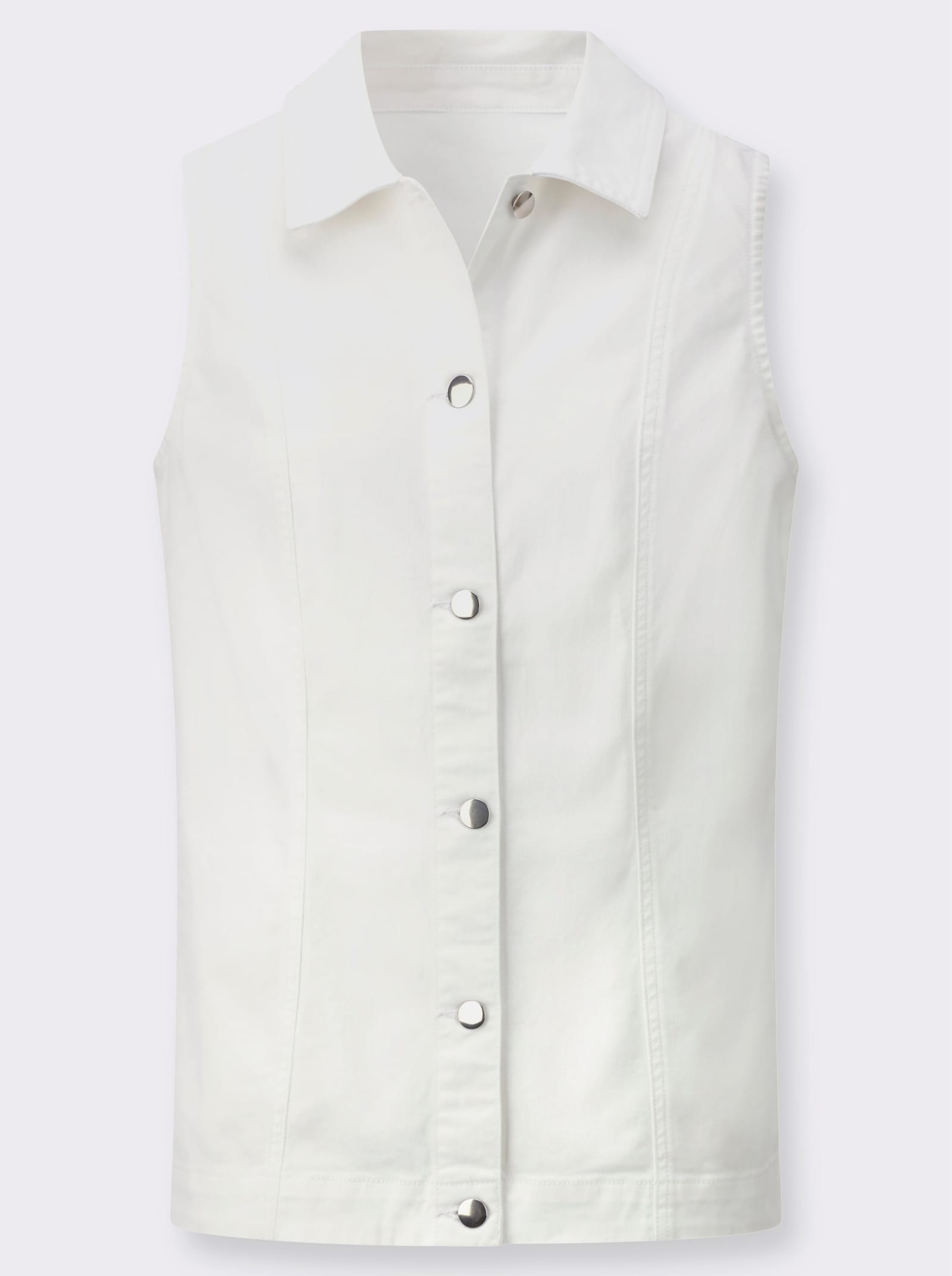 Weste in Jeans-Optik - weiss