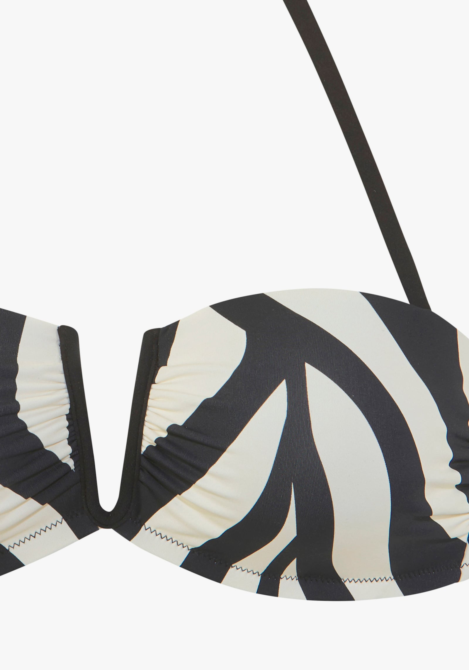 French Connection Bandeau-Bikini - schwarz-creme