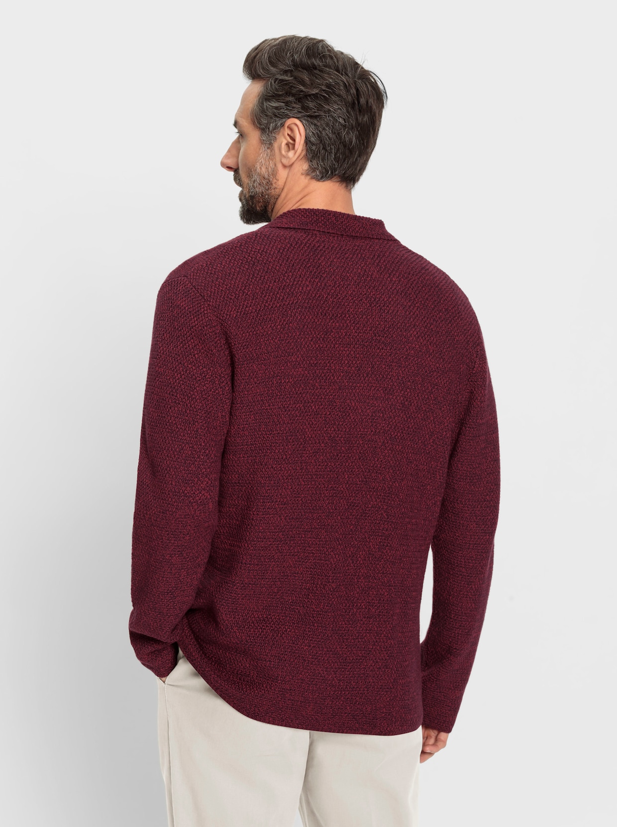 Marco Donati Strickjacke - burgund-meliert