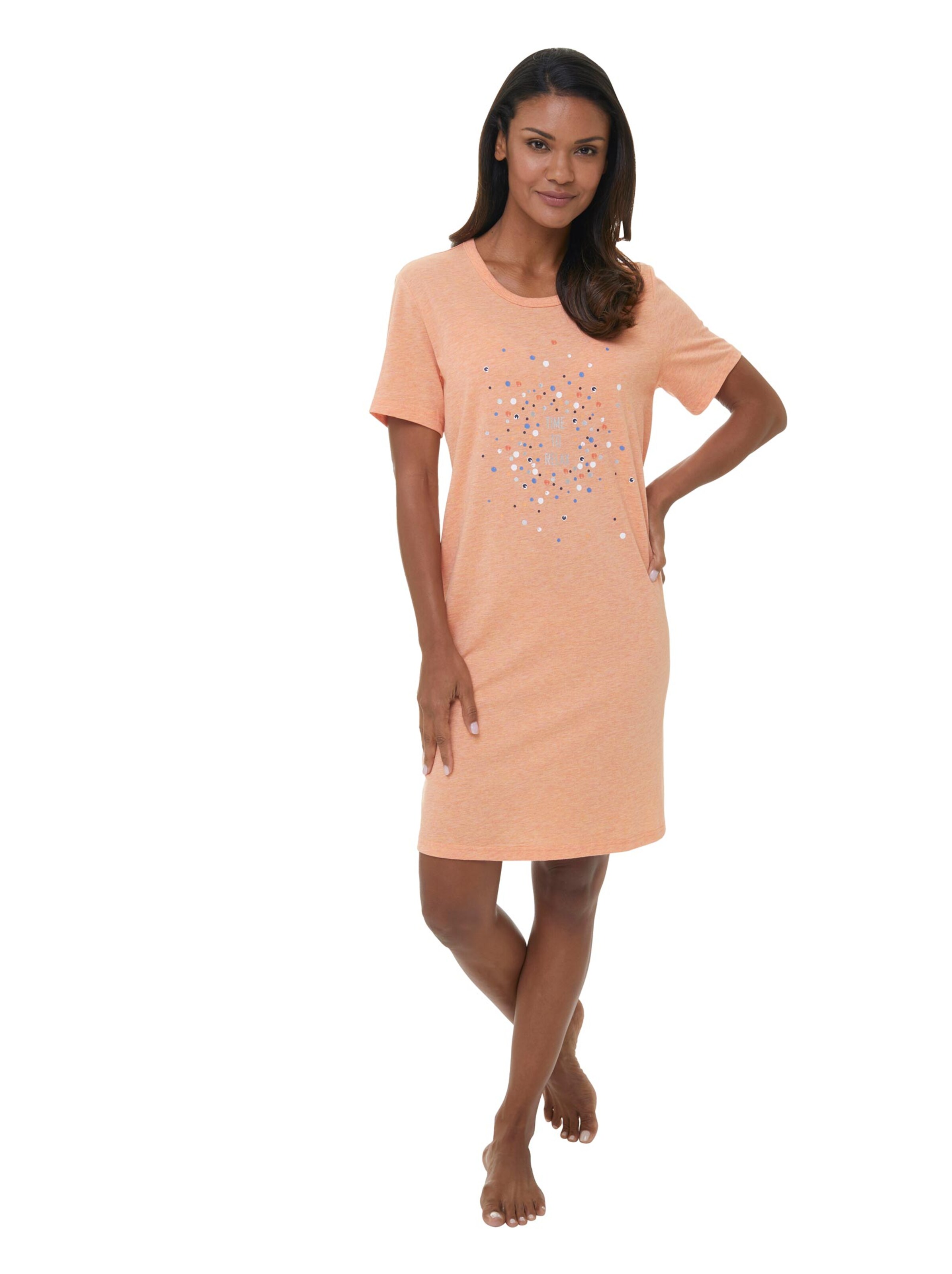 wäschepur Sleepshirts - mint-meliert + orange-meliert