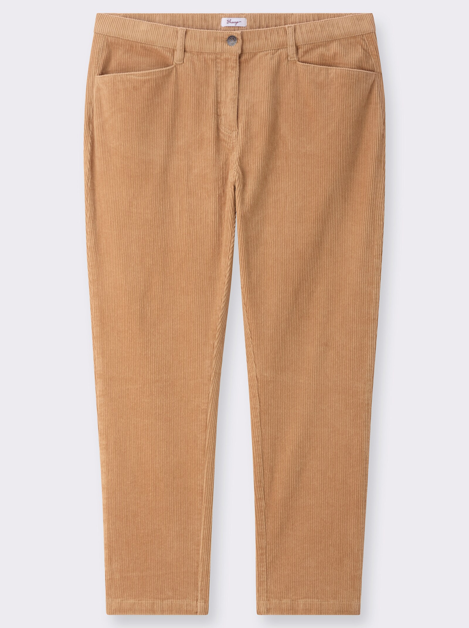 sheego Cordhose mit schmalem Bein - camel