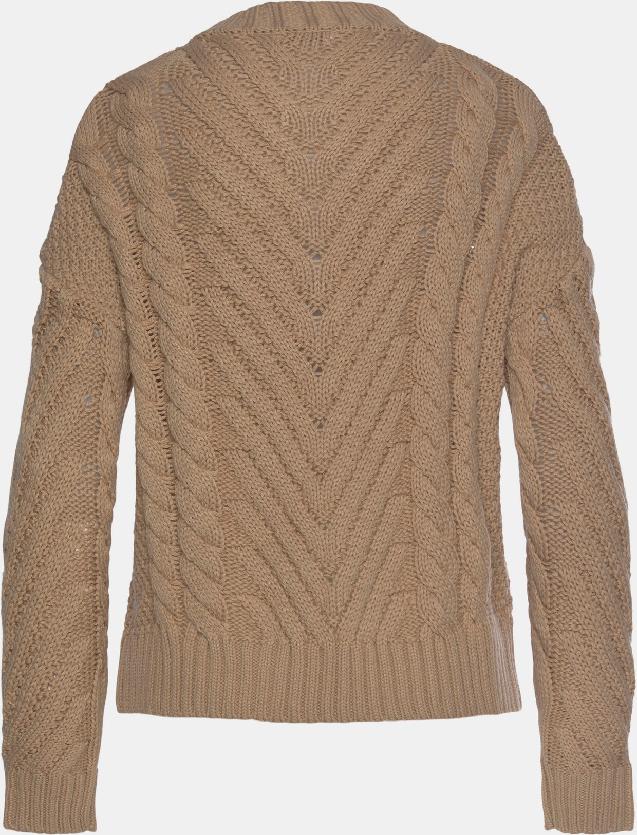LASCANA Stehkragenpullover - dunkelbeige