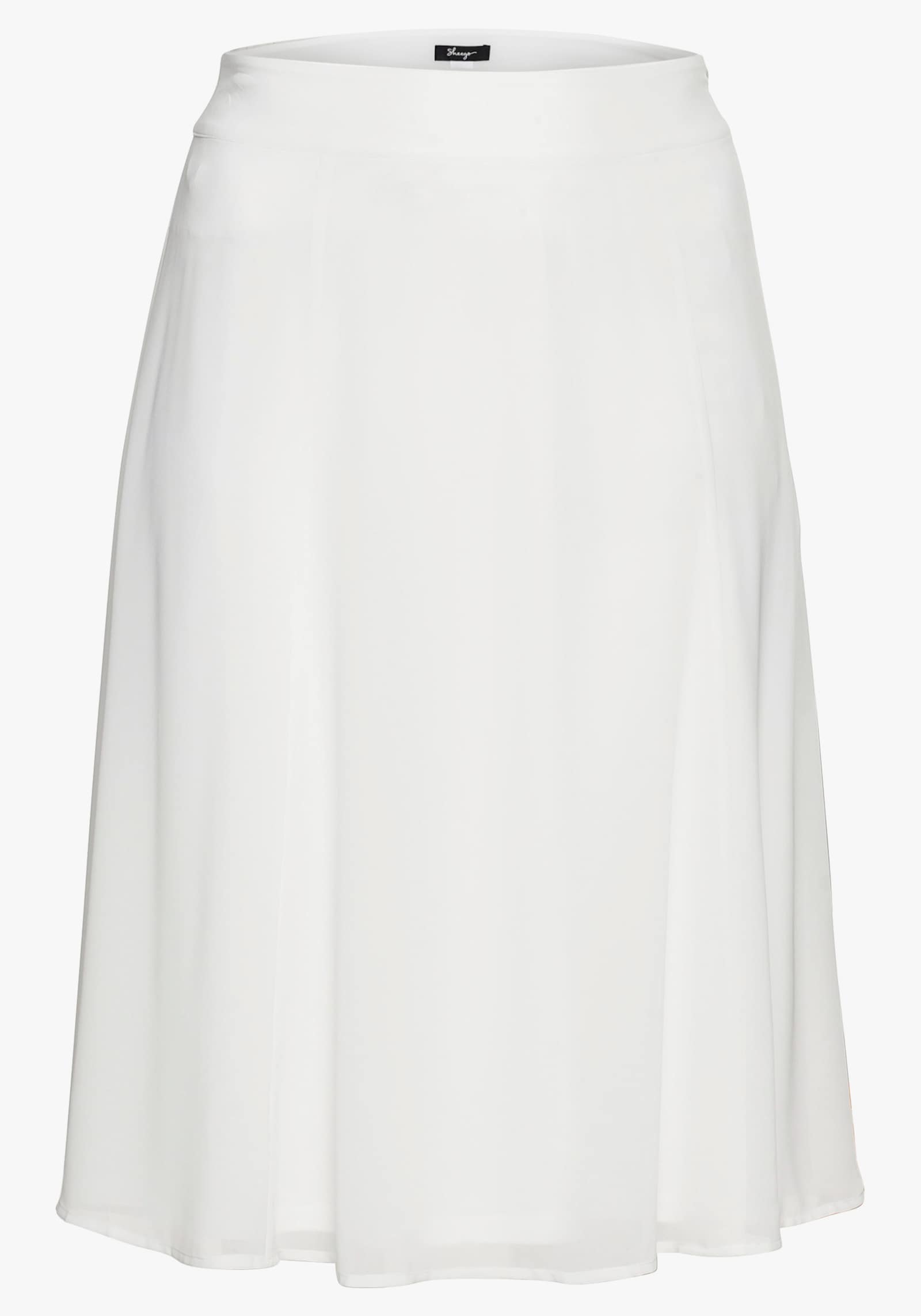 sheego Chiffonrock in leichter A-Linie - offwhite