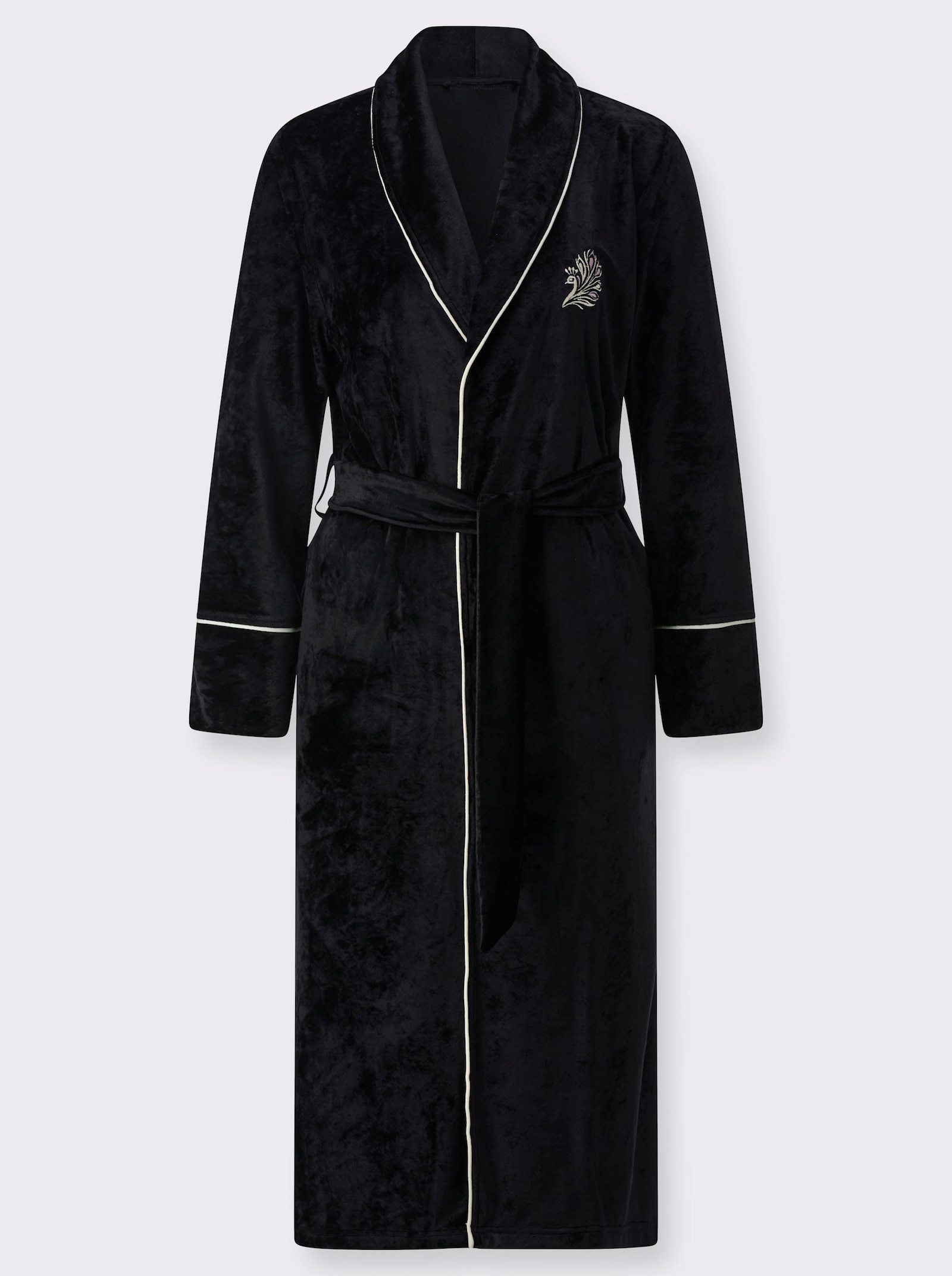 wäschepur Morgenmantel - schwarz