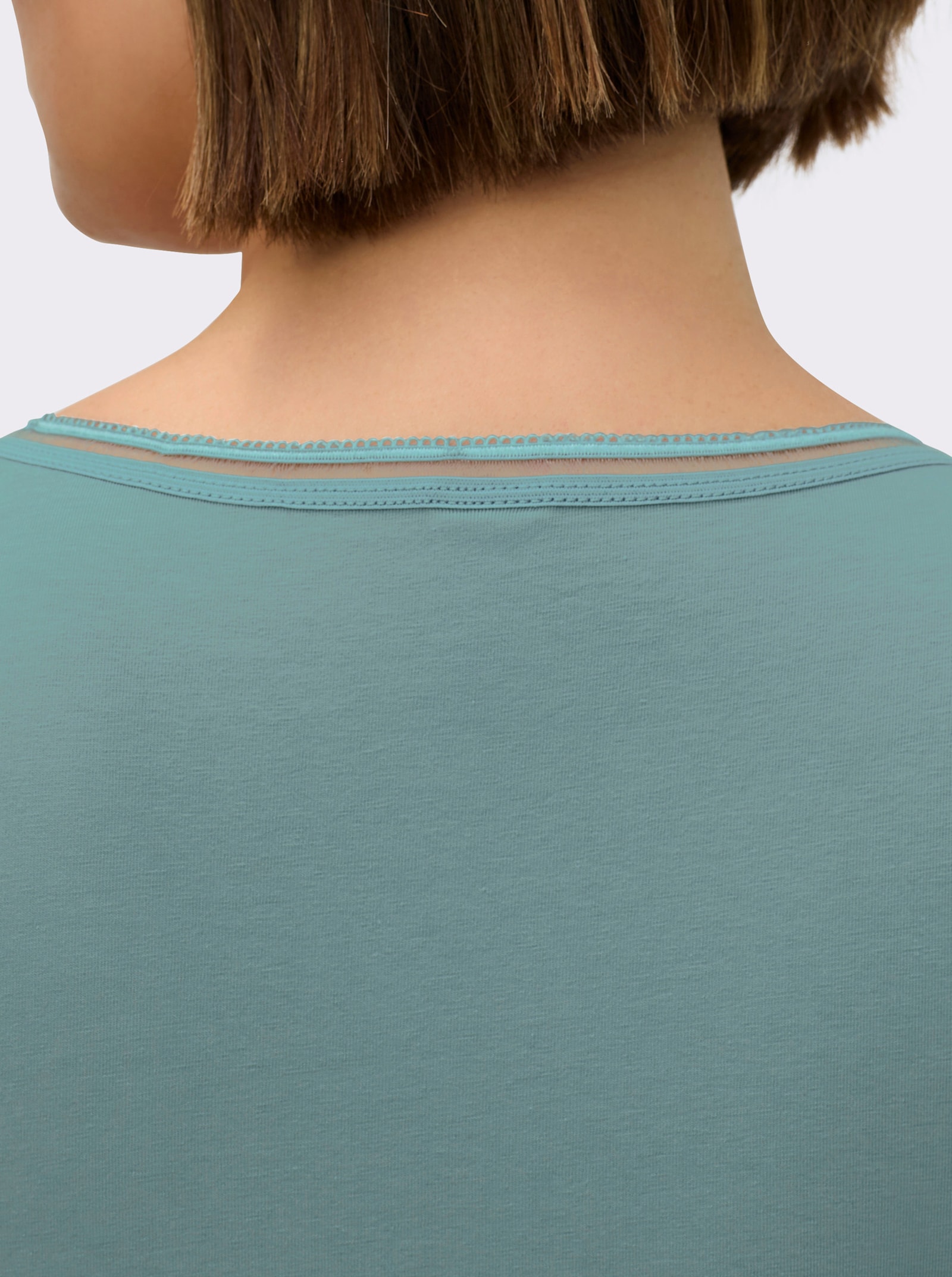 wäschepur BH-Hemd mit elastischem Zierband - jade