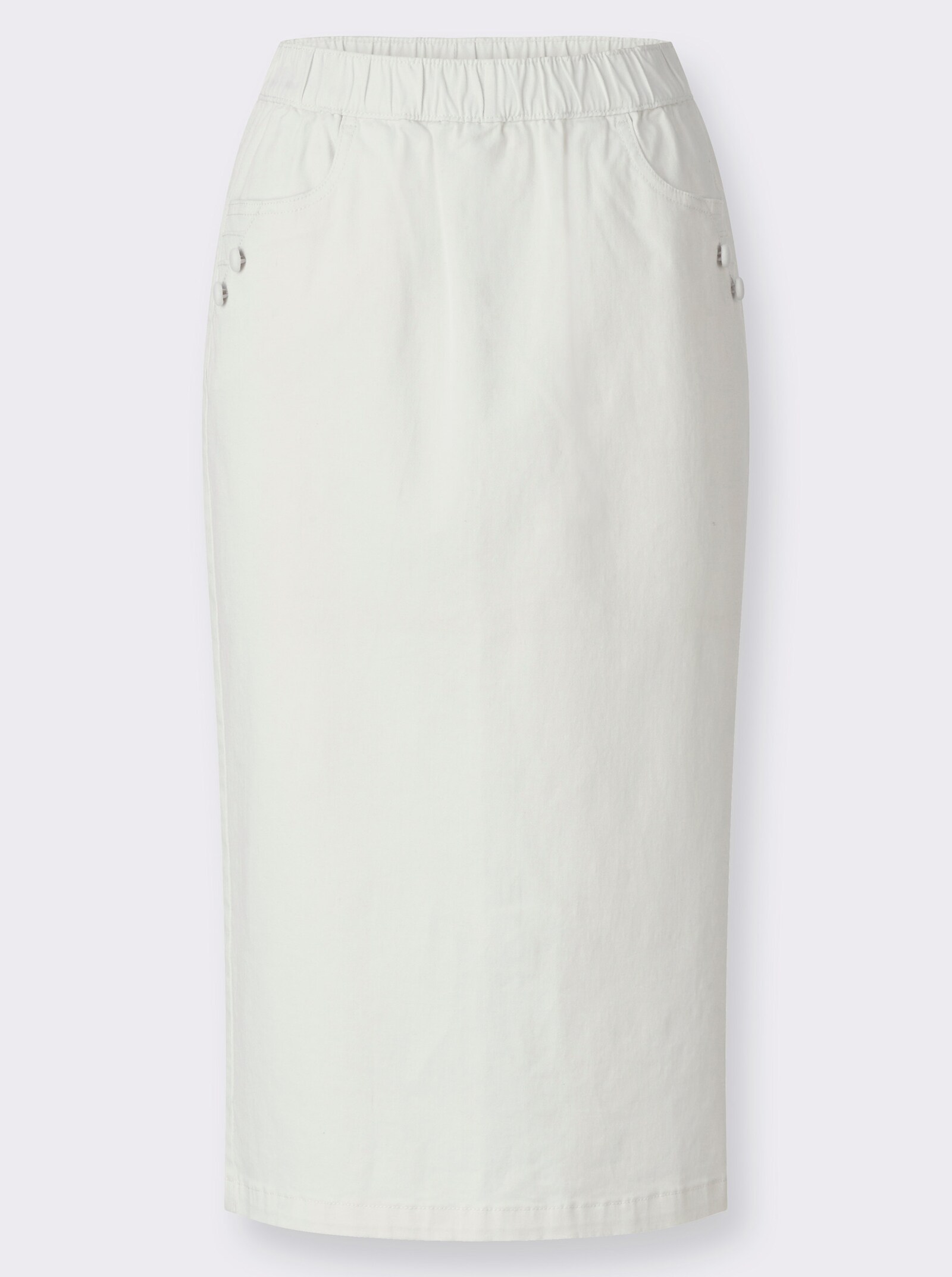 Jeansrock mit Biesenverzierung - weiß