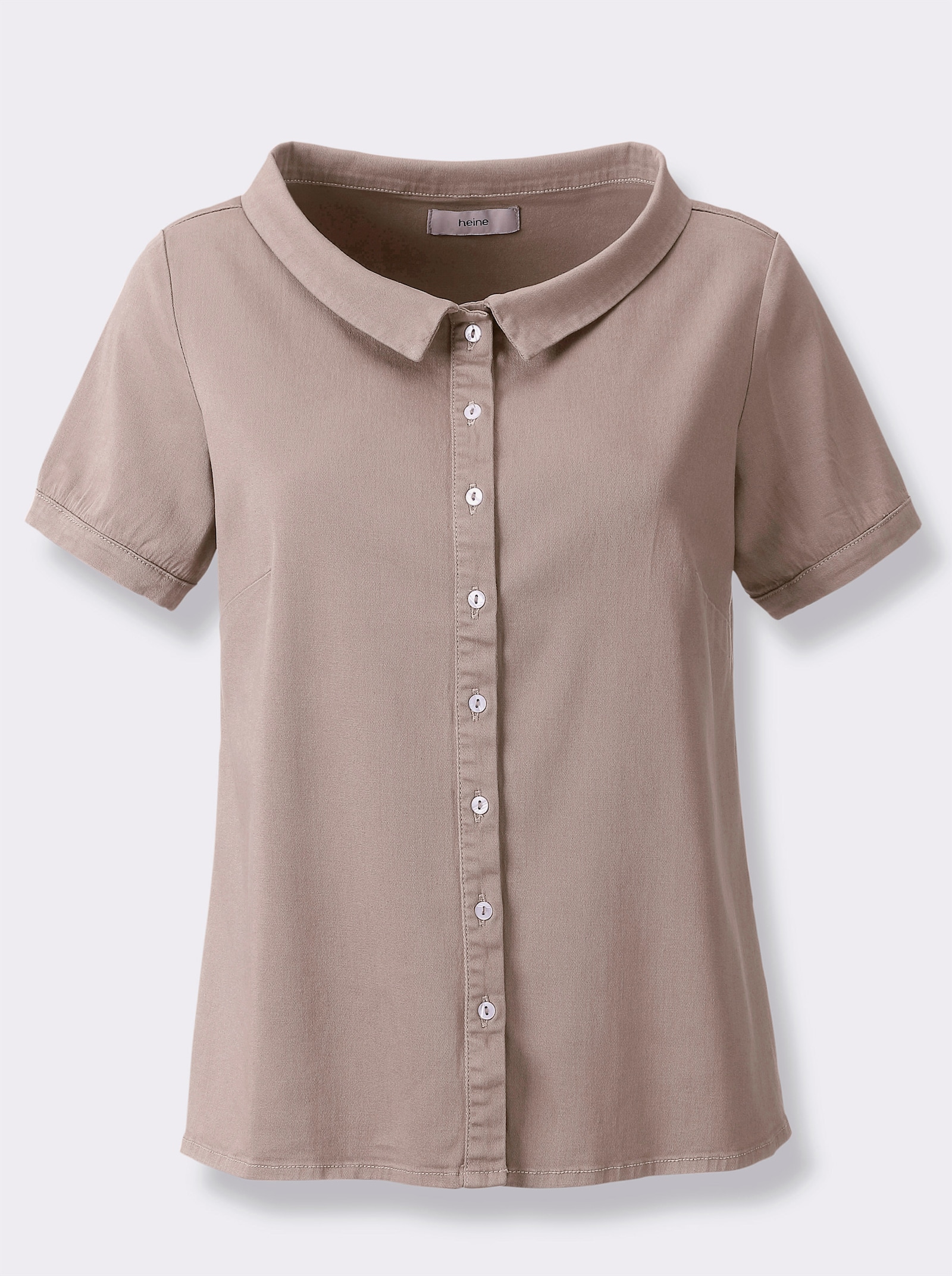 heine Jeansblouse met Peter Pan-kraag - sesam