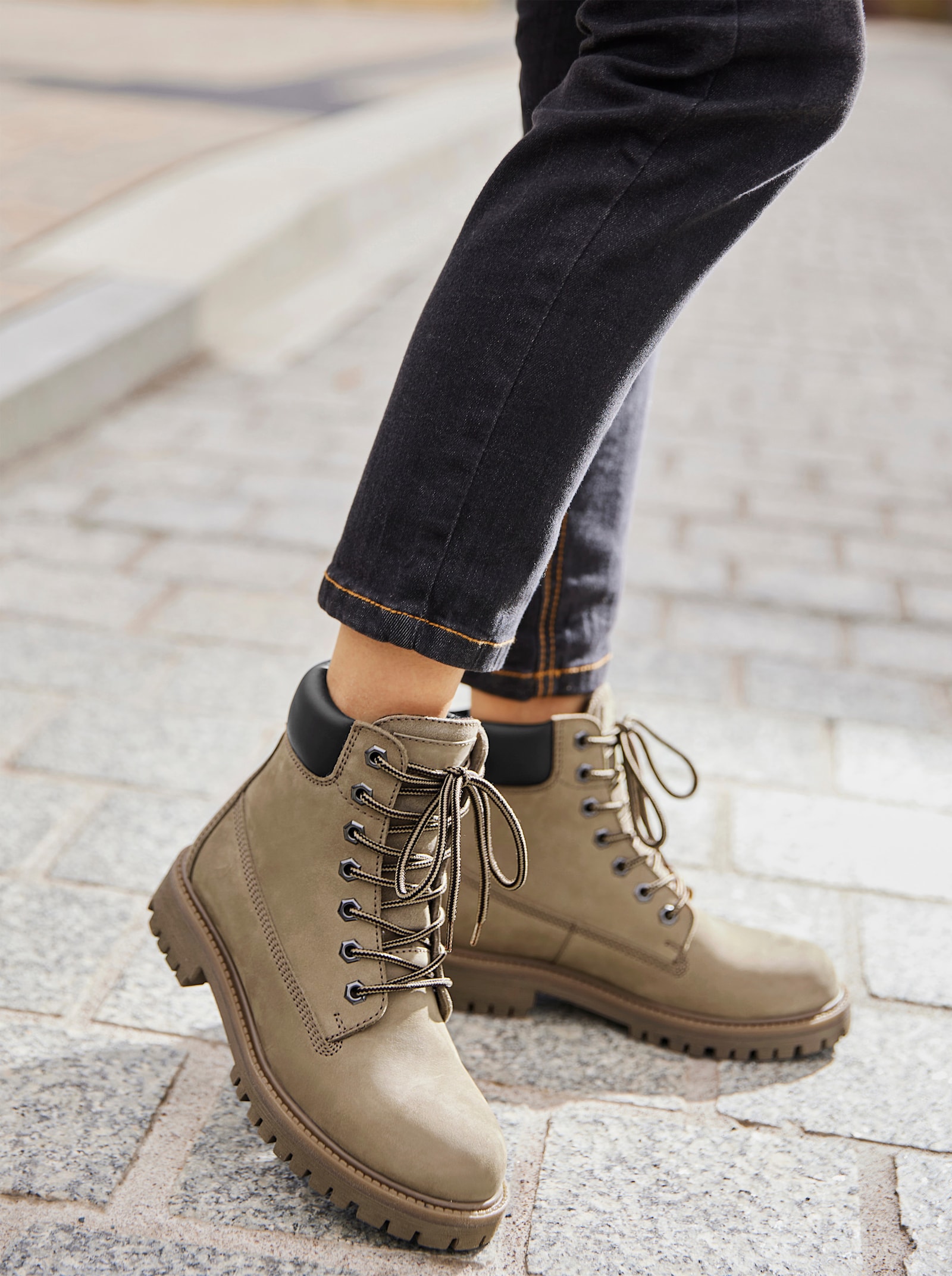 heine Schnürstiefelette - taupe