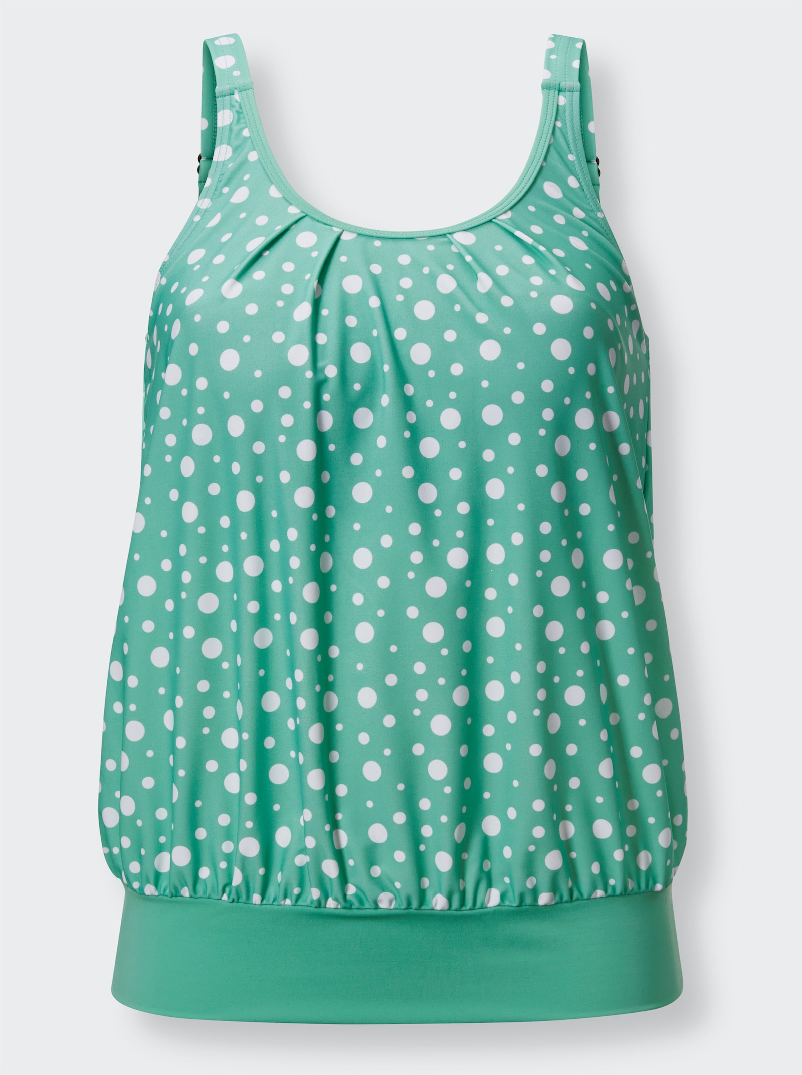 feel good Oversized tankinitop - blauwgroen gestippeld