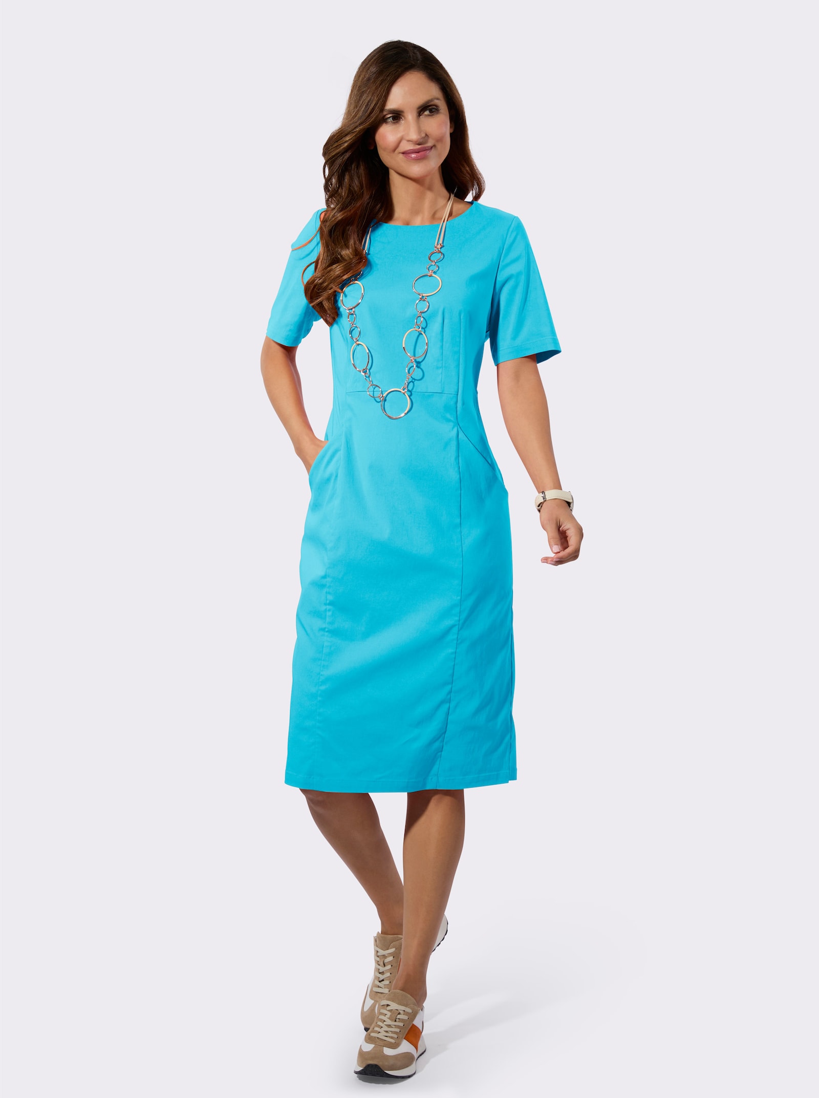 Etuikleid in Bengalin-Qualität - türkis