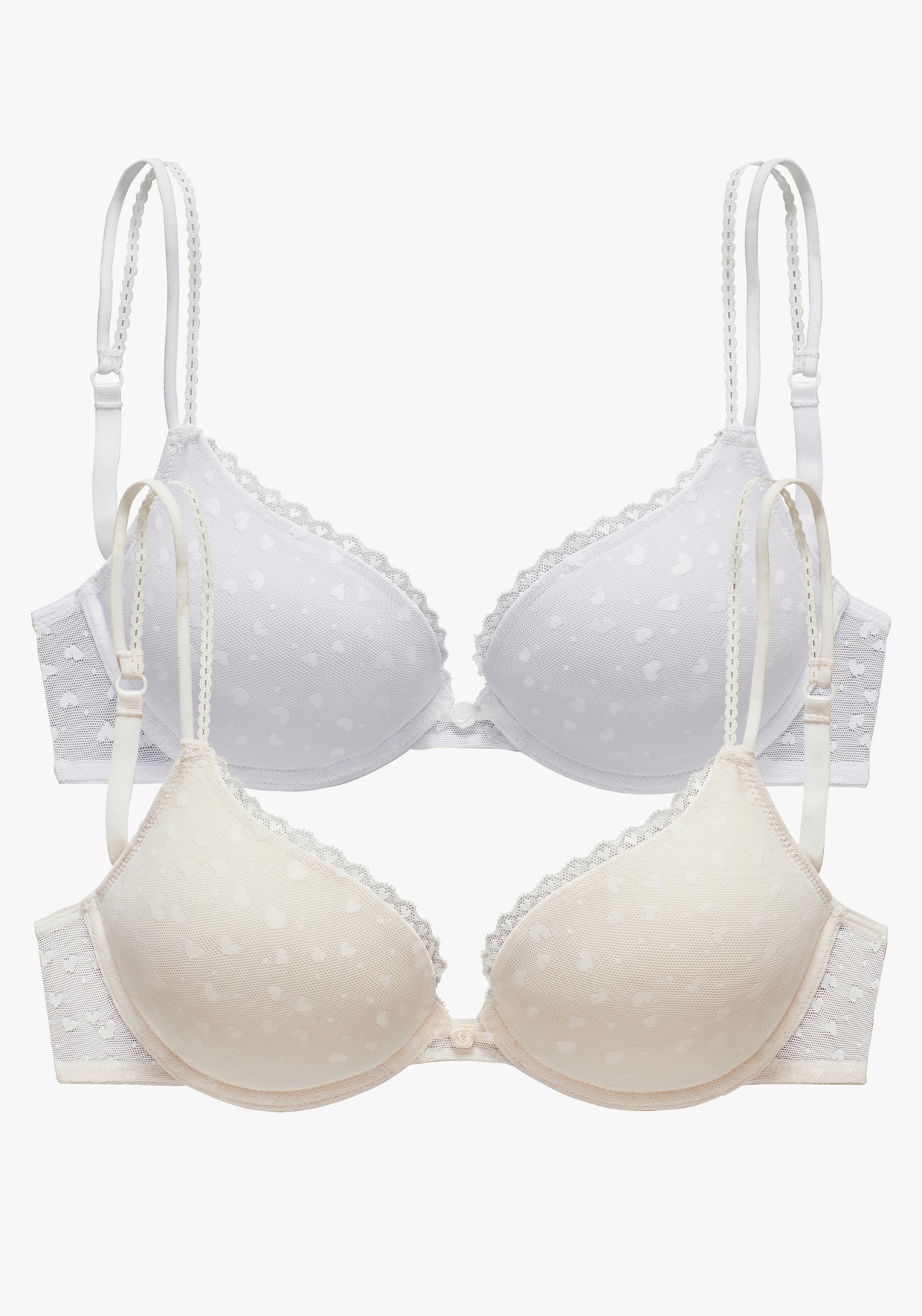 petite fleur Push-upbeha - wit + poudre