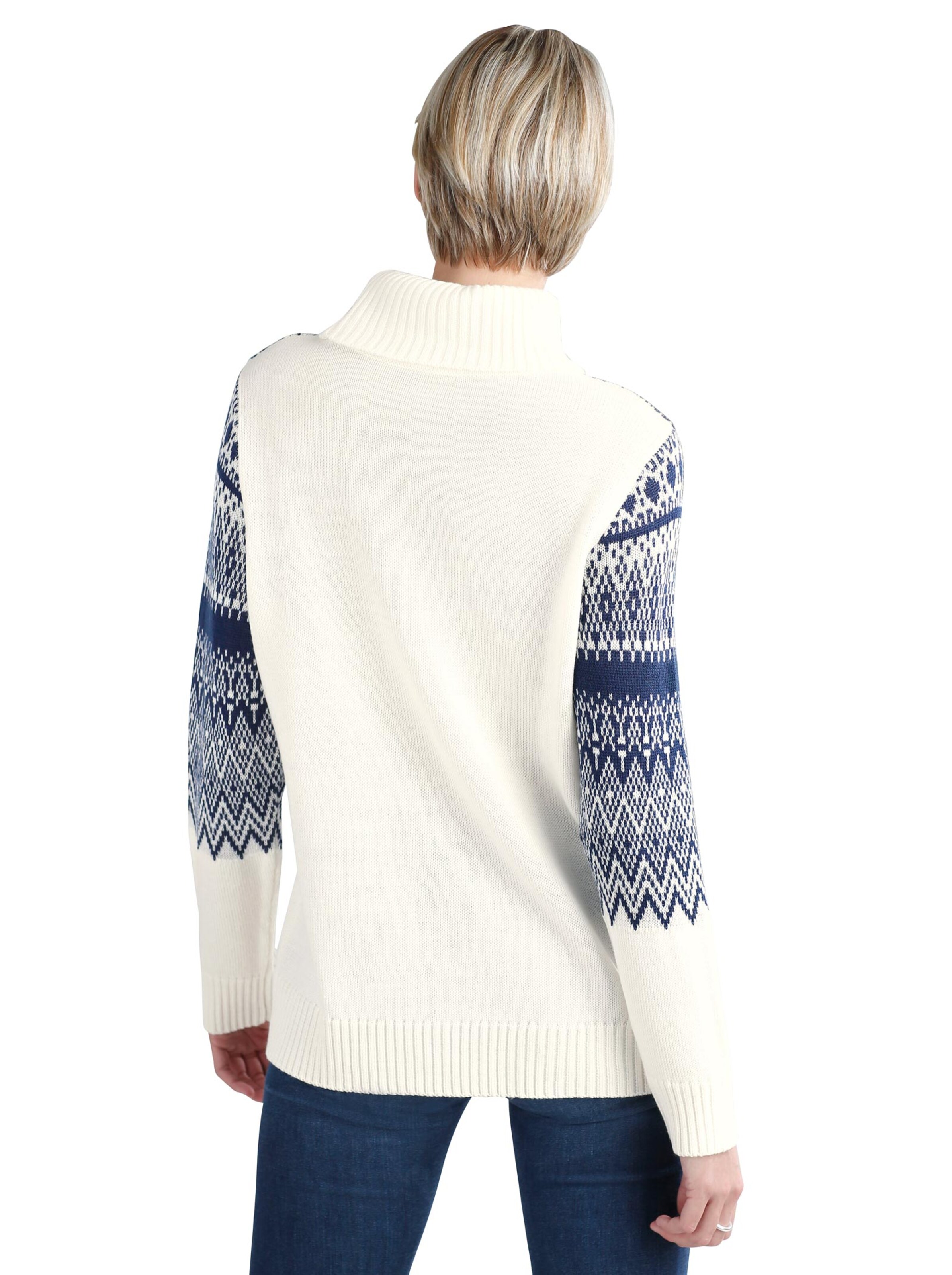 Pullover - ecru-gemustert