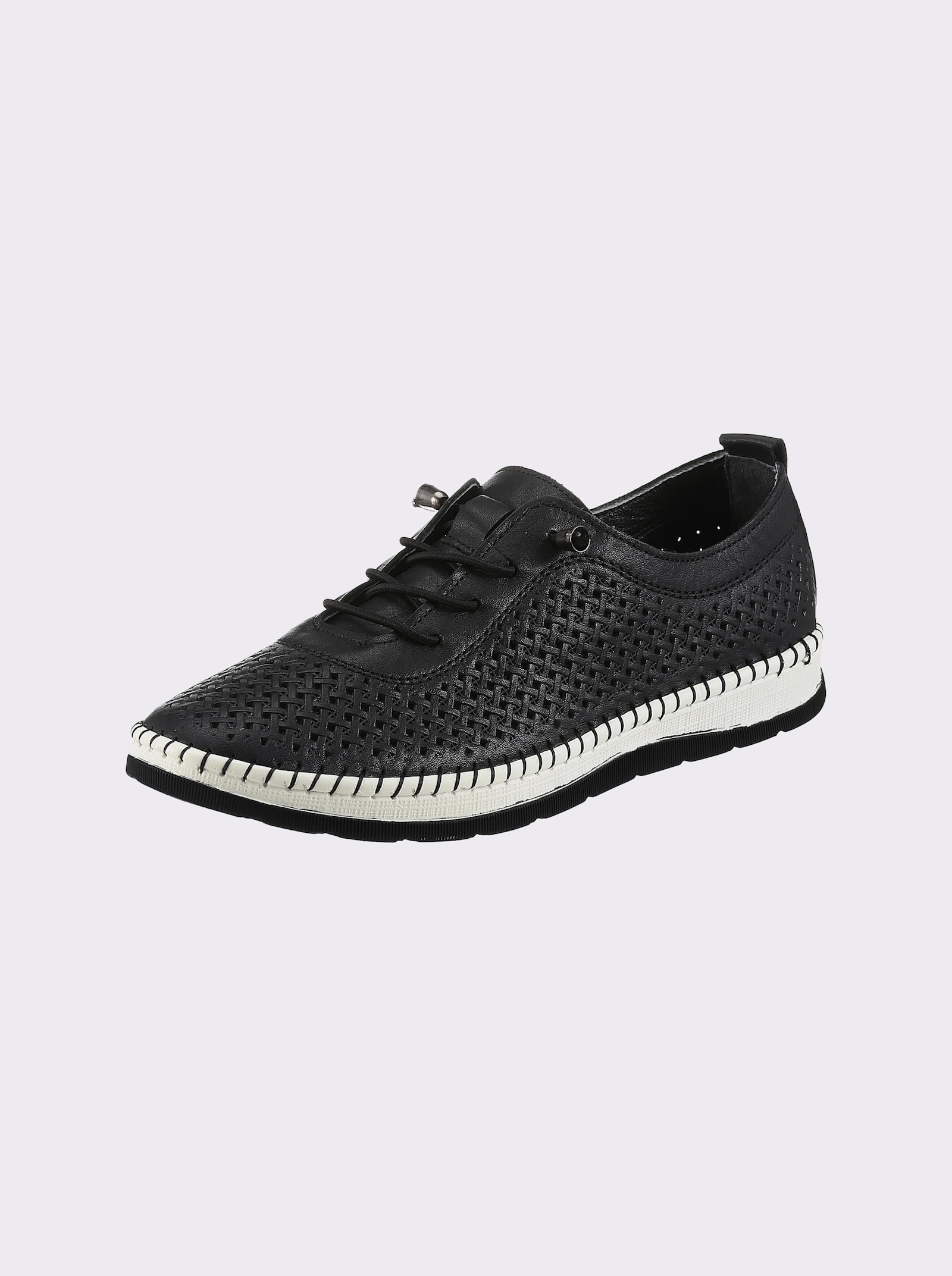 airsoft modern+ Sneaker mit Perforation - schwarz
