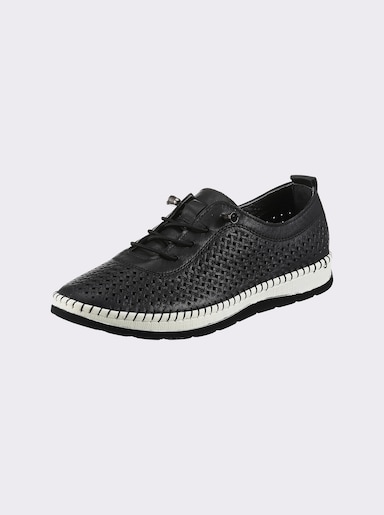 airsoft modern+ Sneaker mit Perforation - schwarz