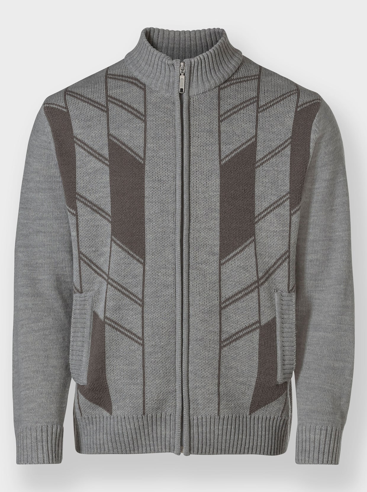 Marco Donati Strickjacke - grau-meliert