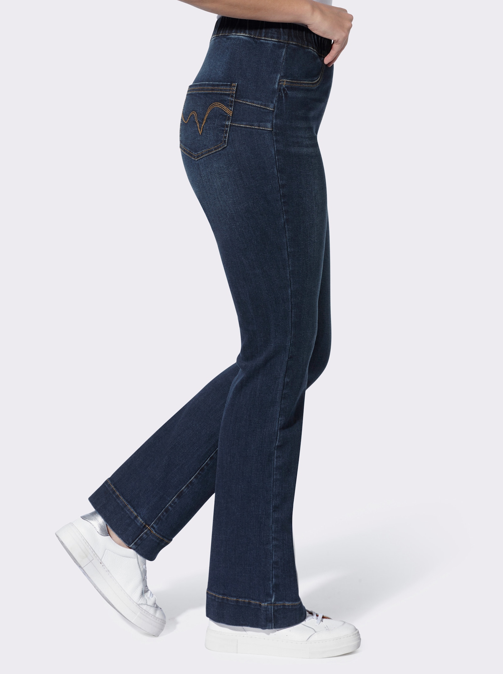 heine Schlupfjeans in Bootcut-Form - dark blue