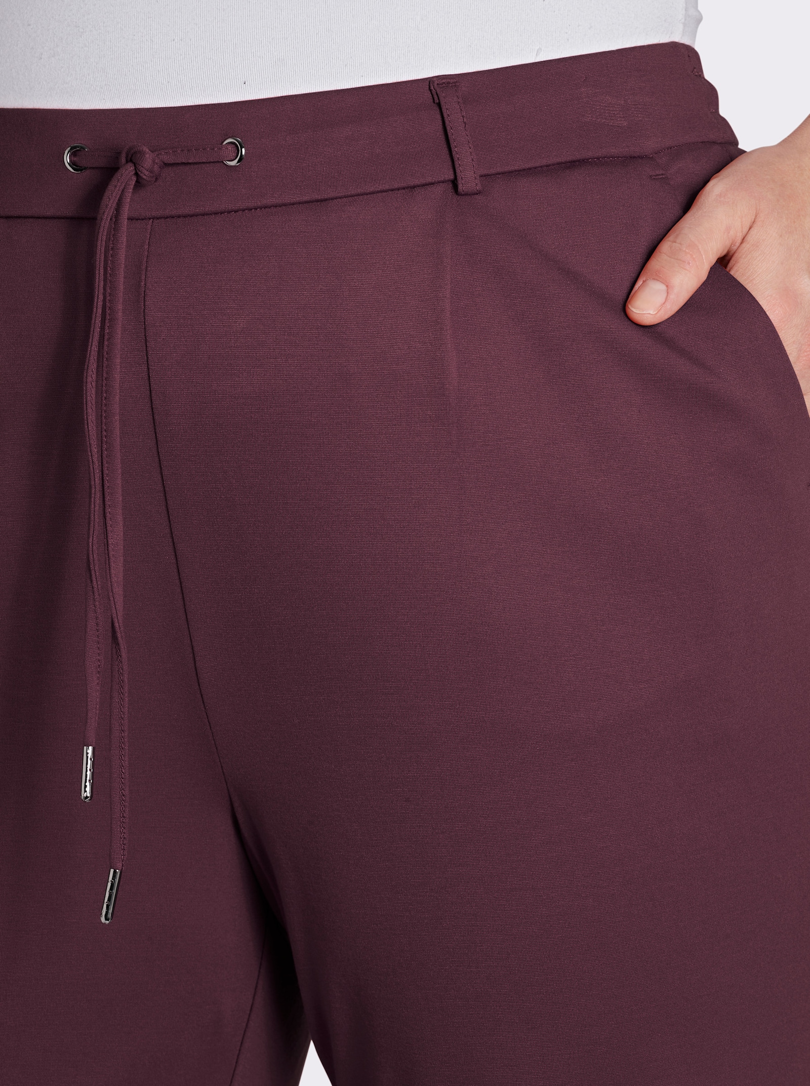Jogg Pants in Interlock-Qualität - burgund