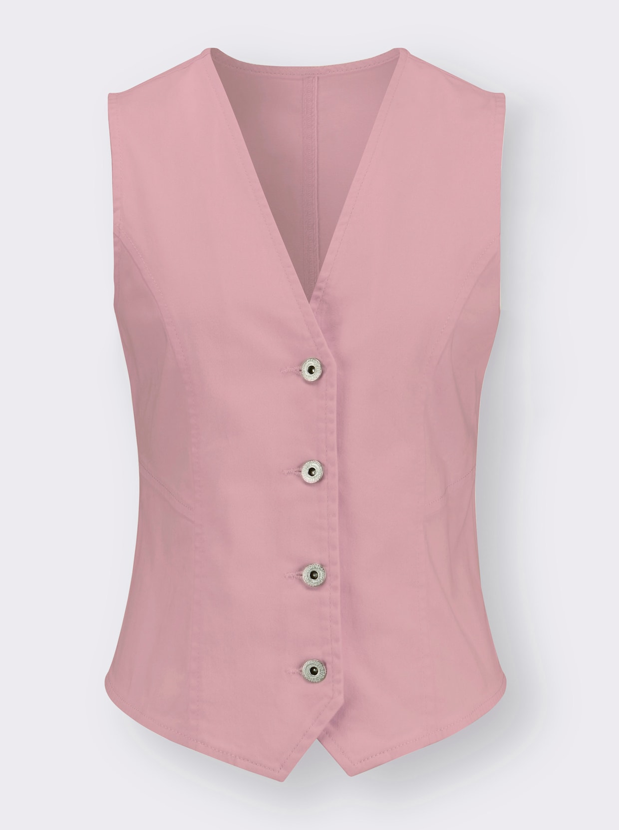 Jeansweste mit tailliertem Schnitt - hortensie