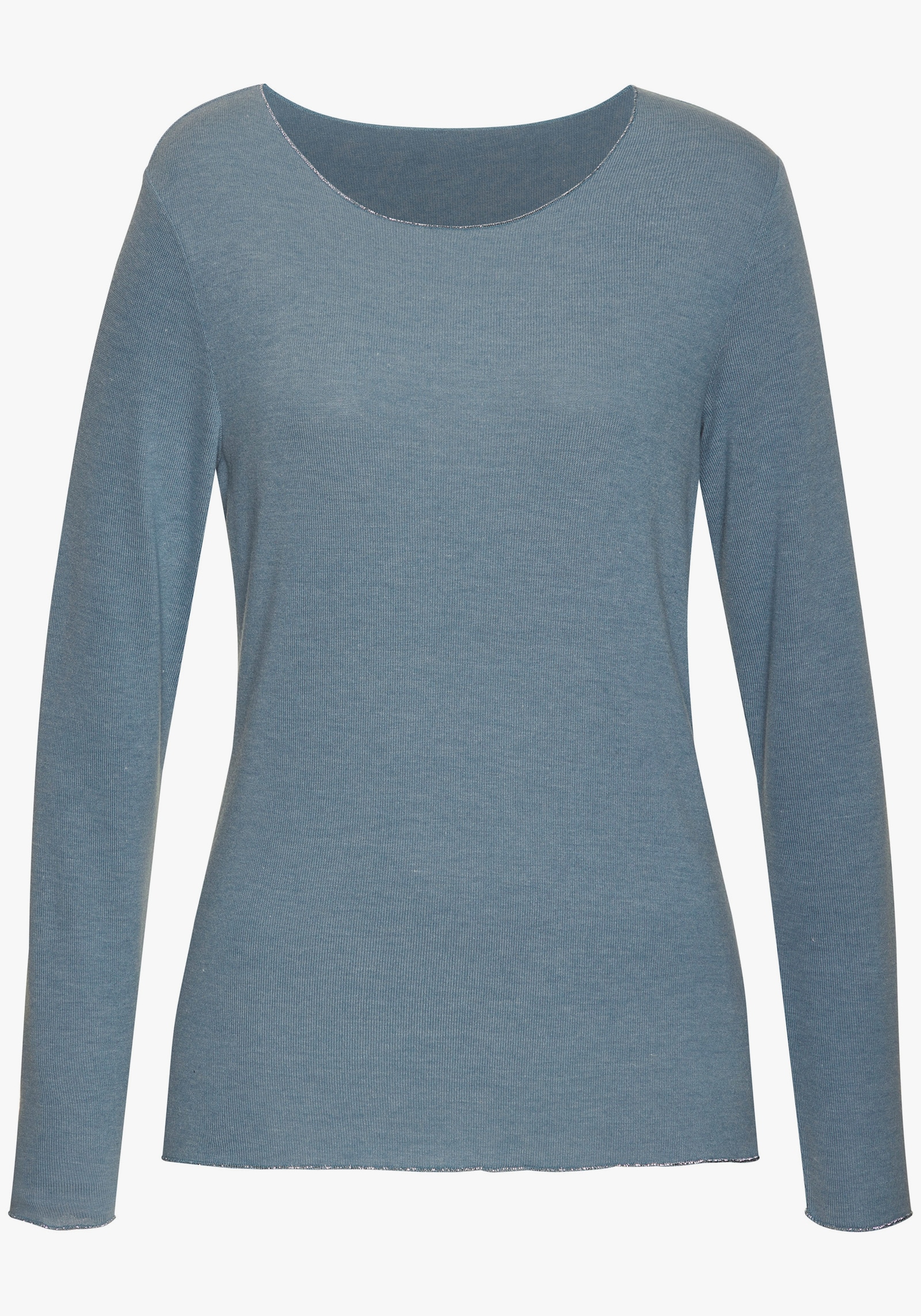 LASCANA Langarmshirt - hellblau