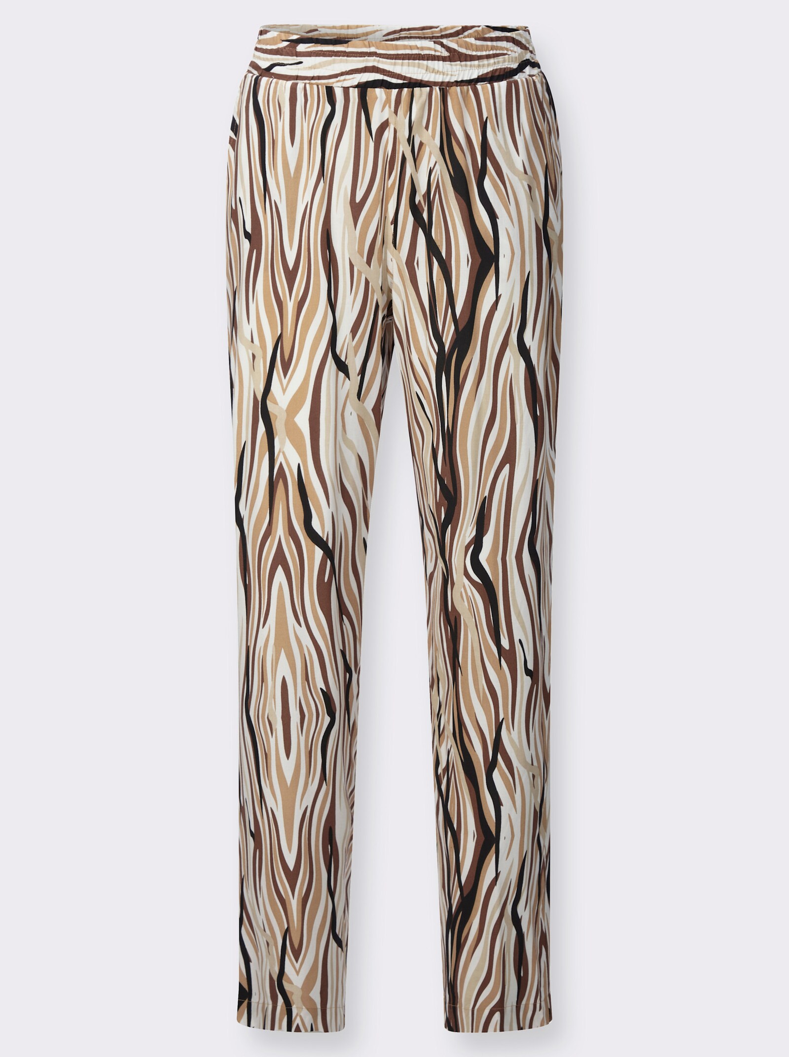Schlupfhose mit Print - sand-camel-bedruckt