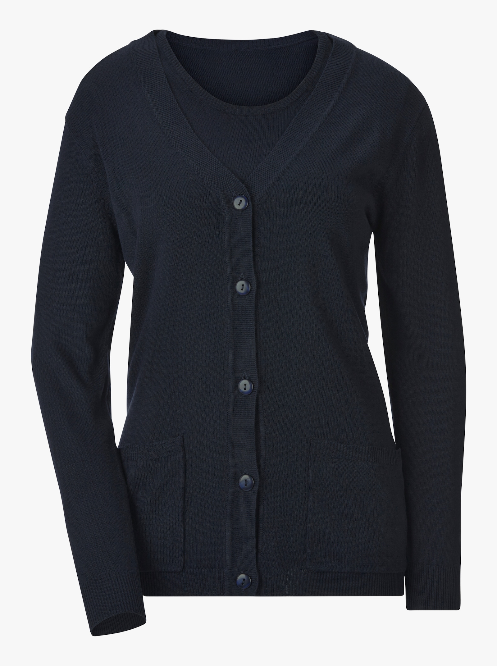 Twinset met ribboorden - marine