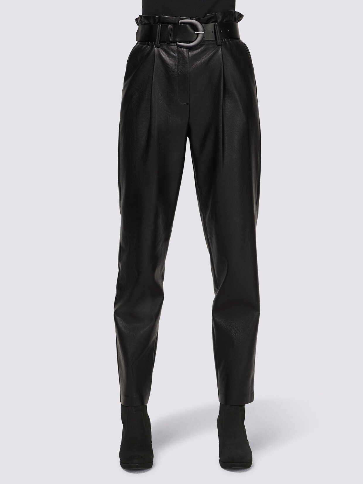 heine Lederimitat-Hose - schwarz