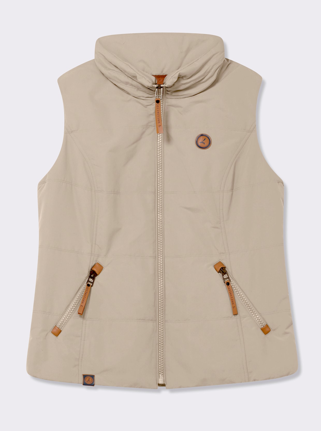 Steppweste in Microfaser-Qualität - beige