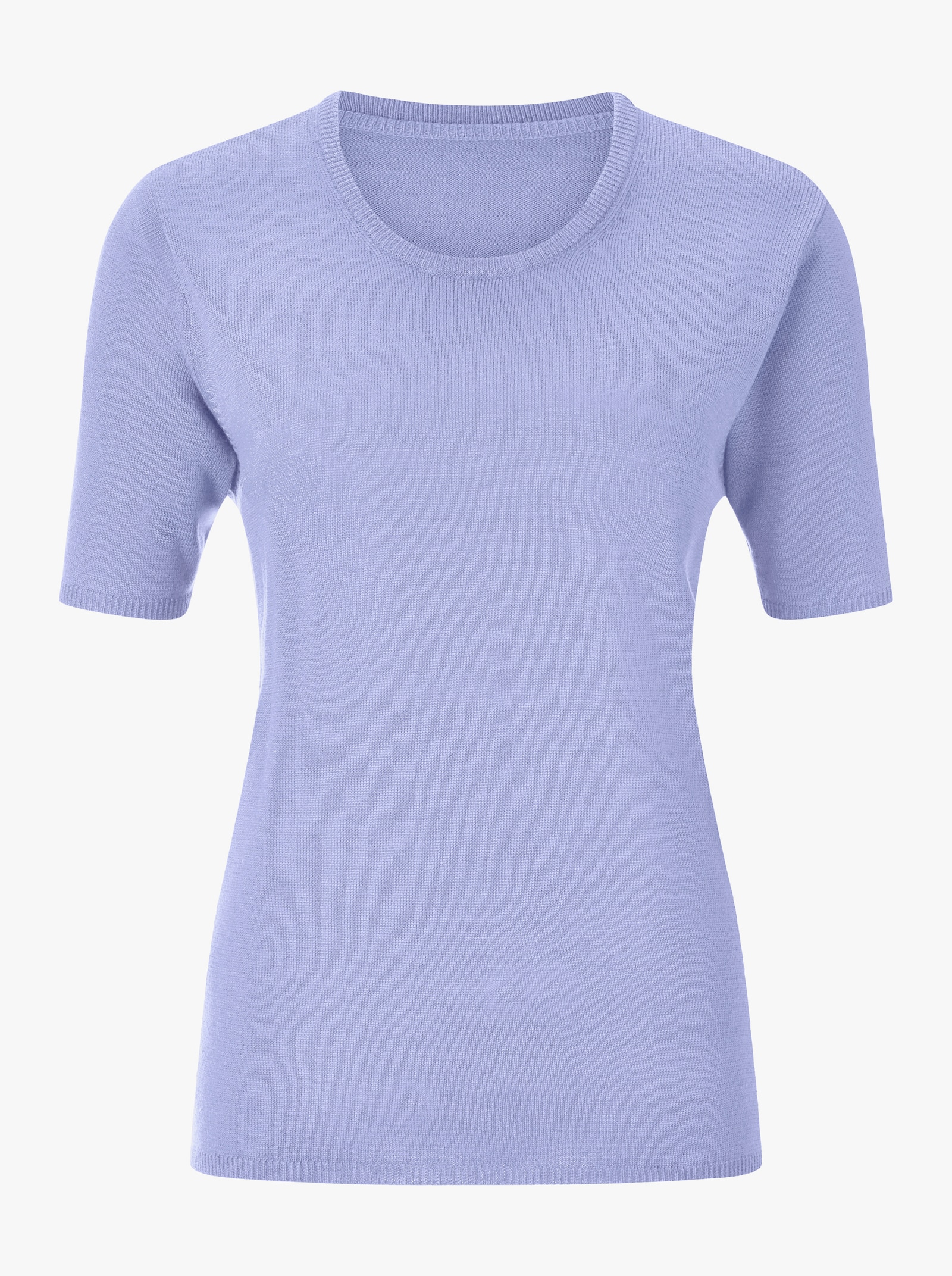 Twin-Set mit gerippten Abschlüssen - lavendel