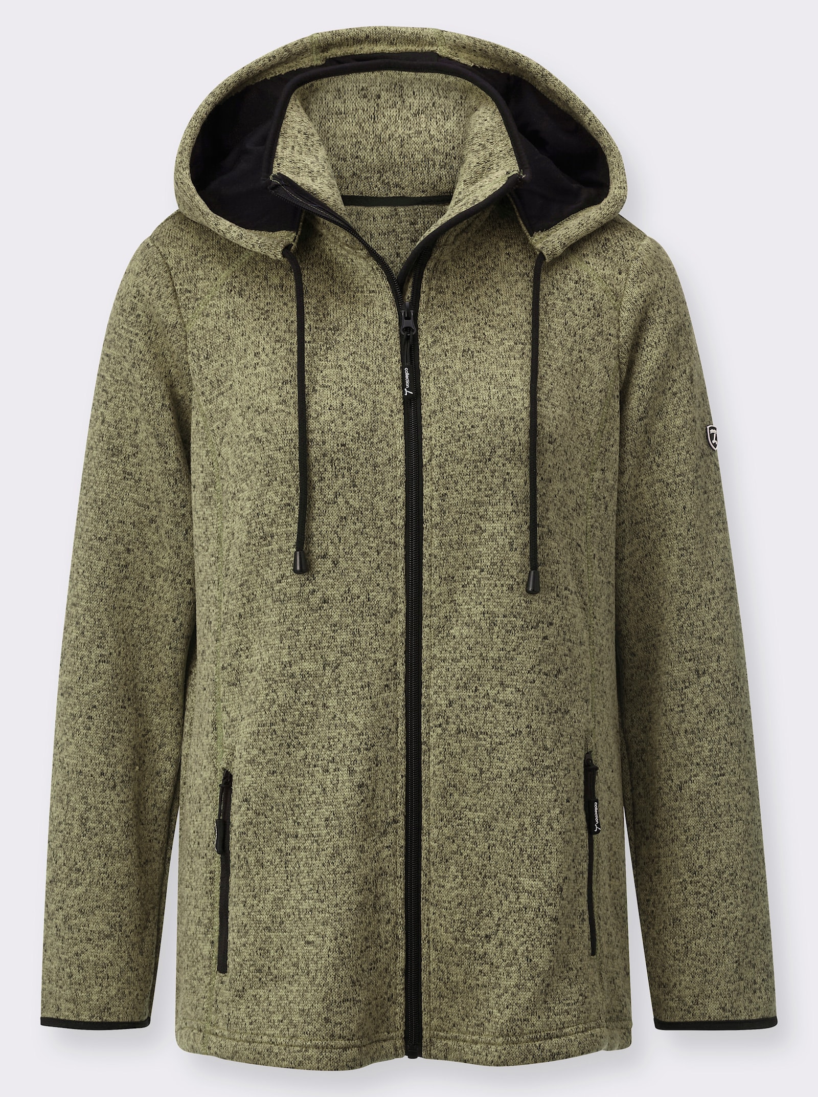 Fleecejacke mit Antipilling-Ausrüstung - schilf-meliert