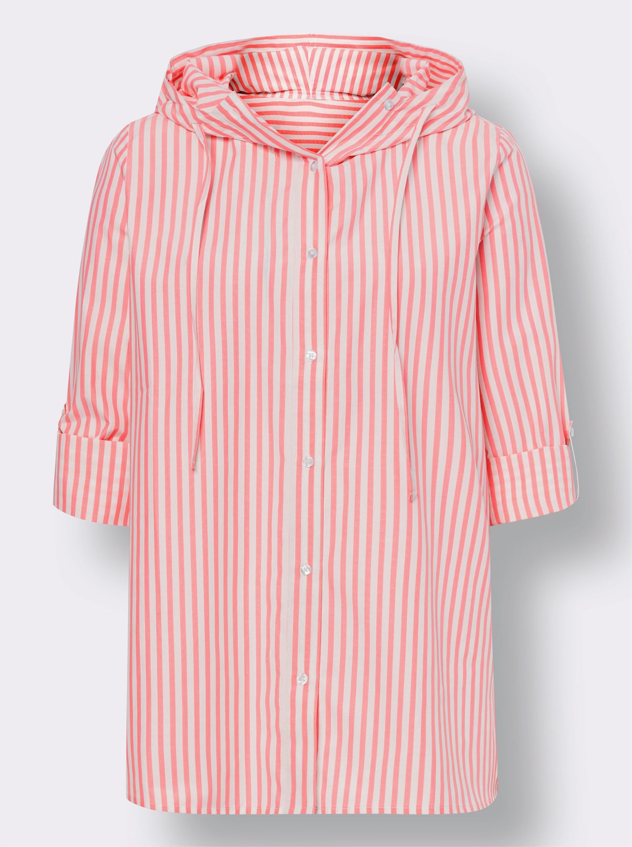 heine Gestreifte Bluse - orange-ecru-gestreift