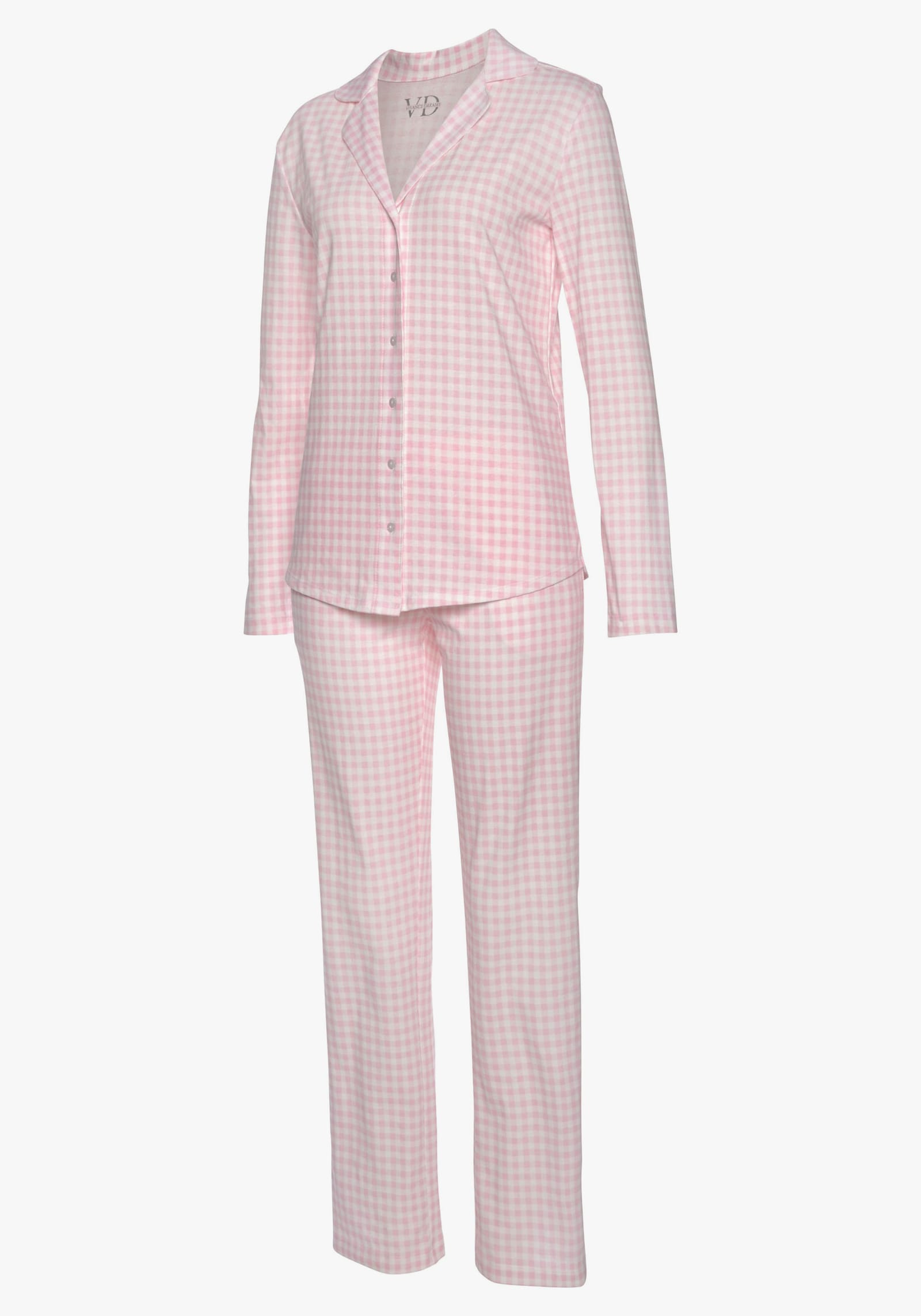 Vivance Dreams Pyjama - rosa-weiss