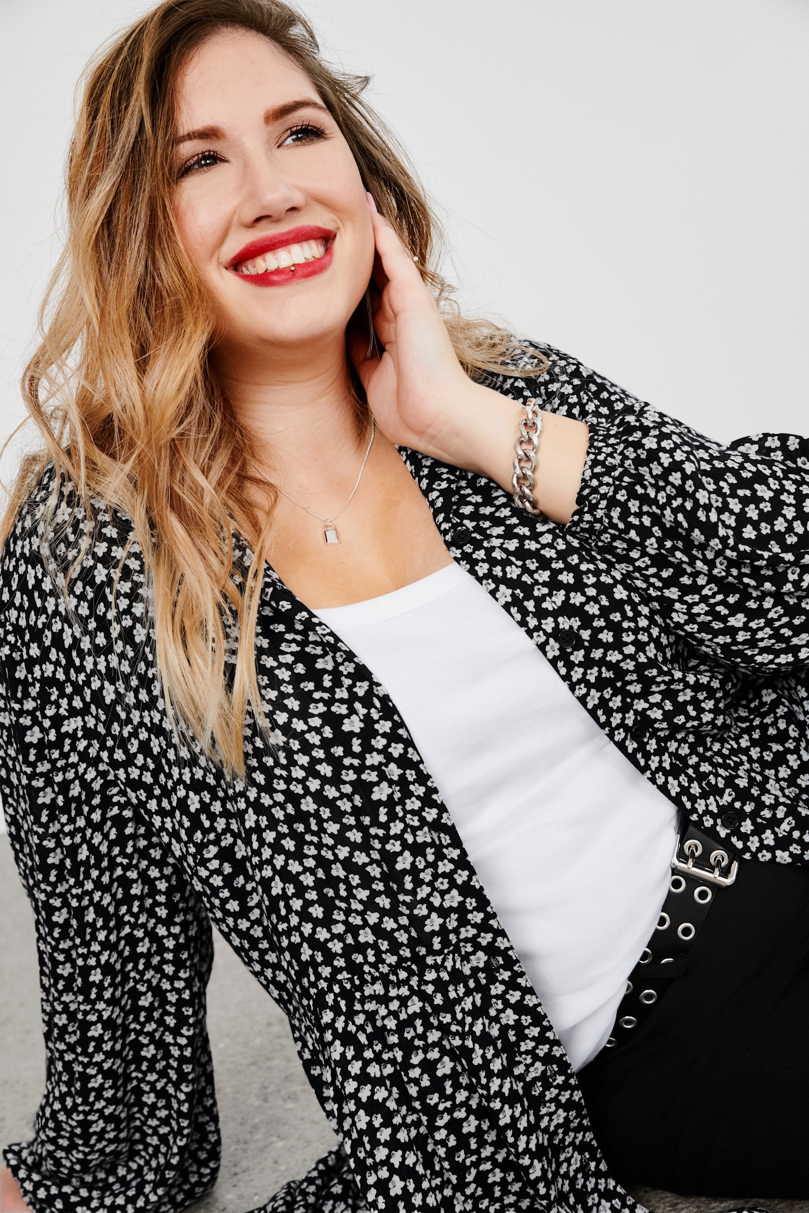 sheego Spaghettitop in Rippqualität - weiß