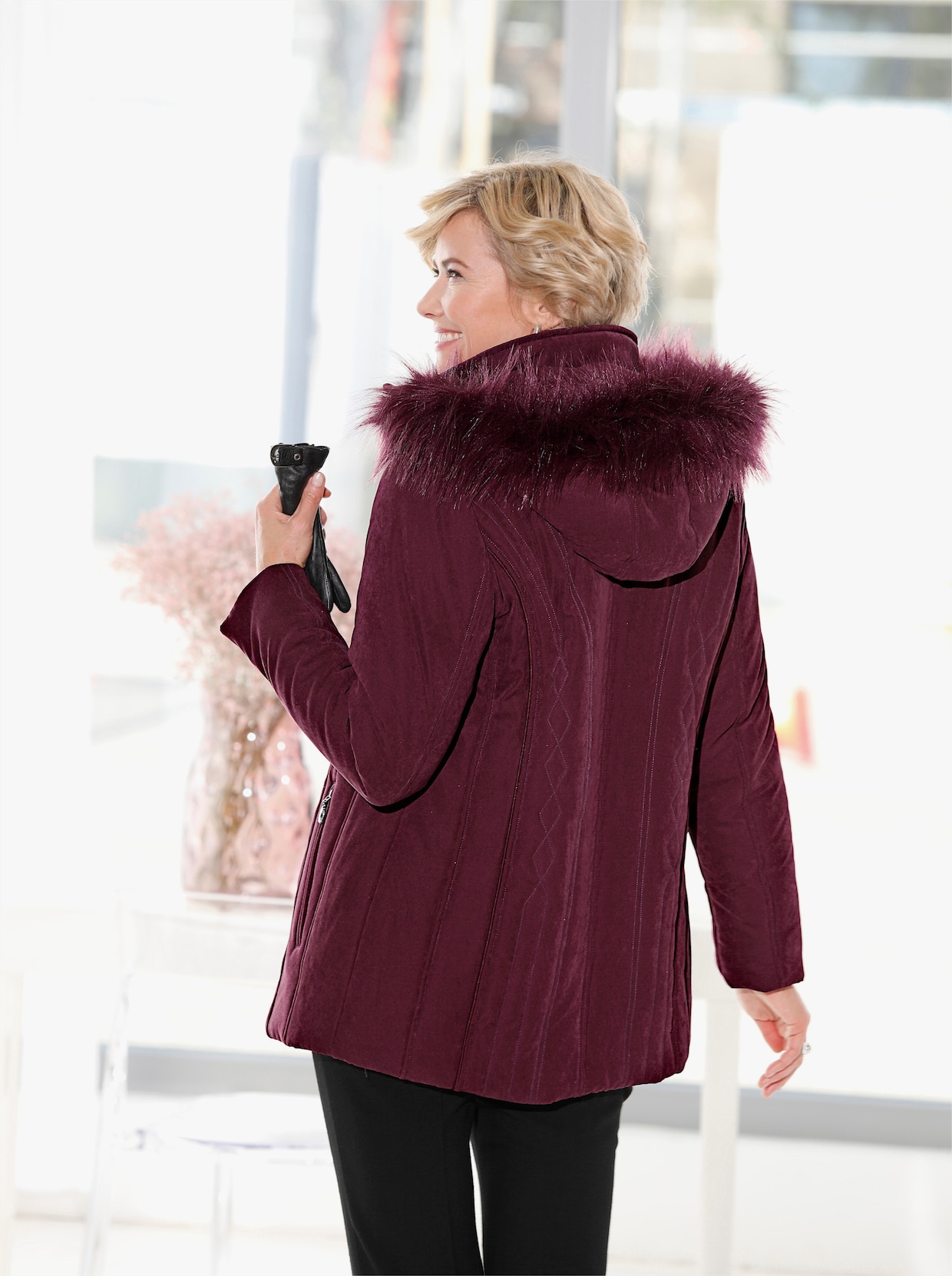 Steppjacke - burgund