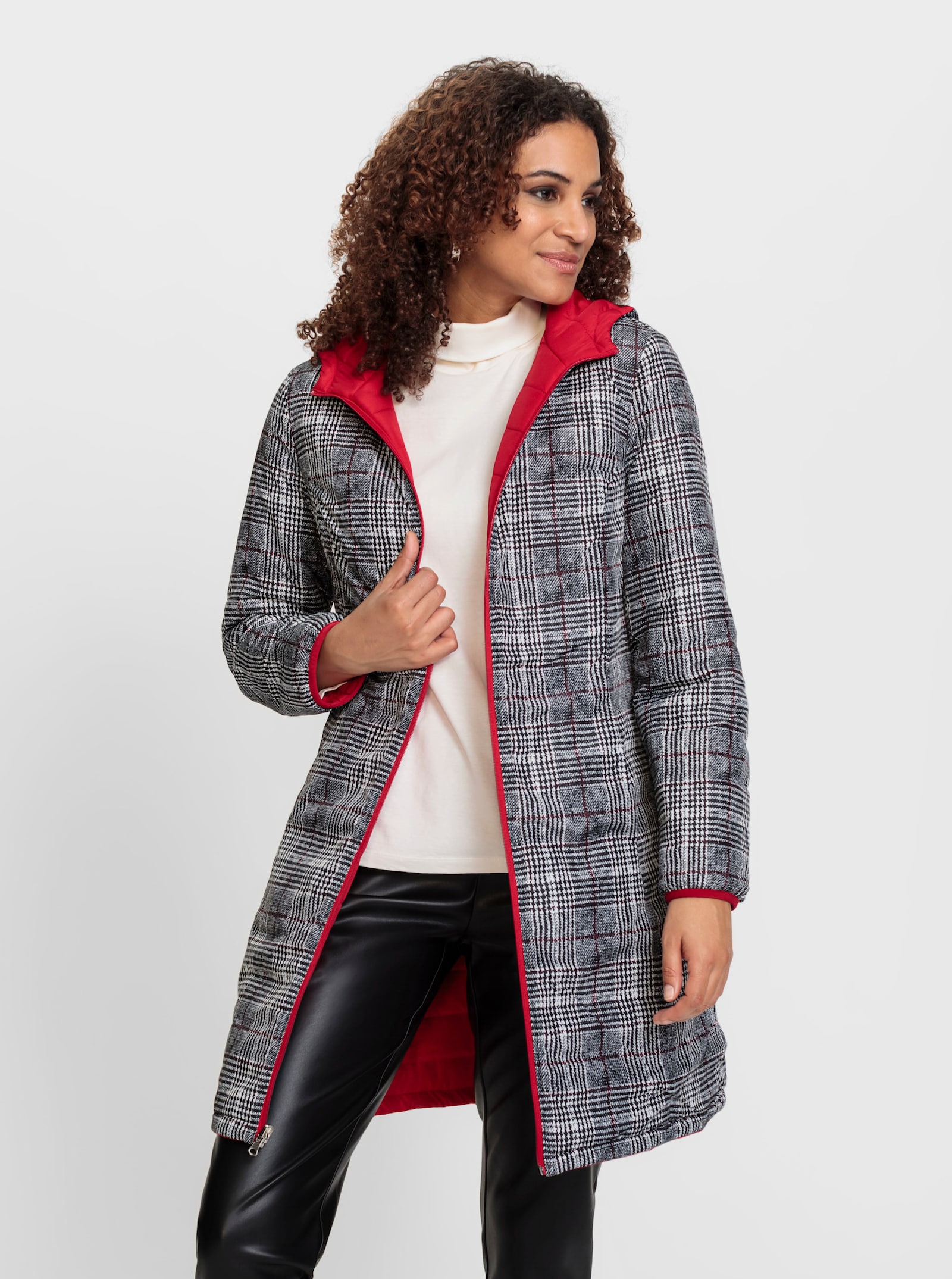 Manteau matelassé réversible - rouge
