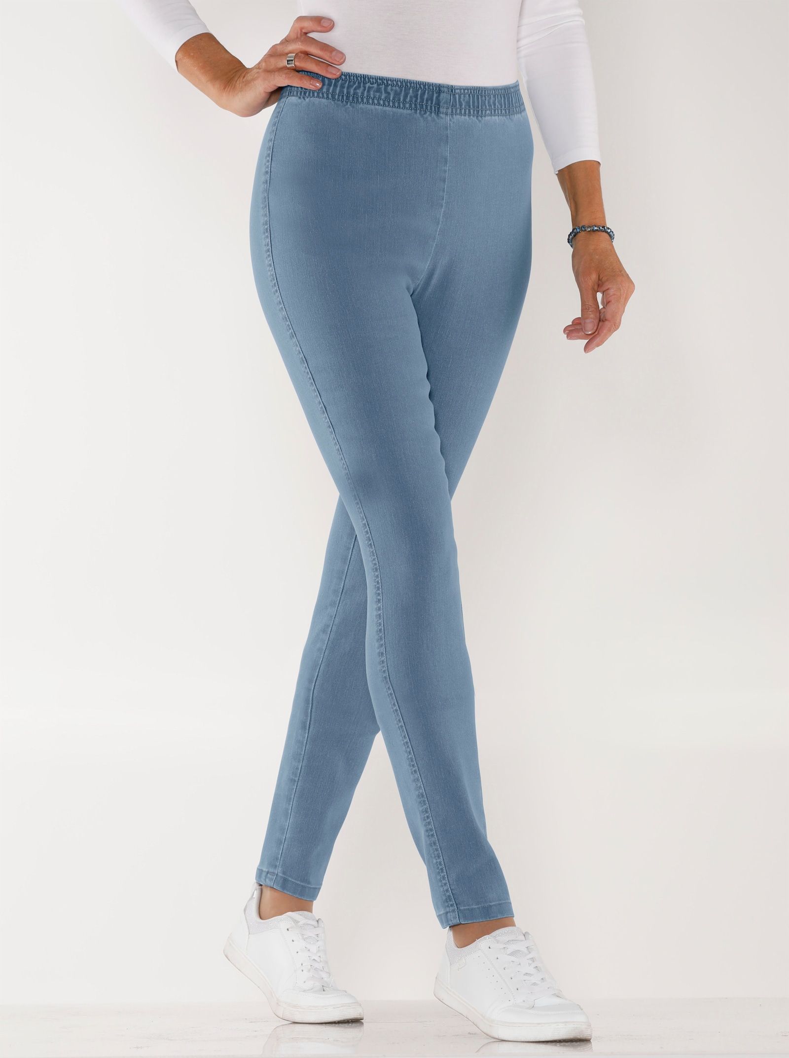 Comfortjeans met smalle snit - blue-bleached