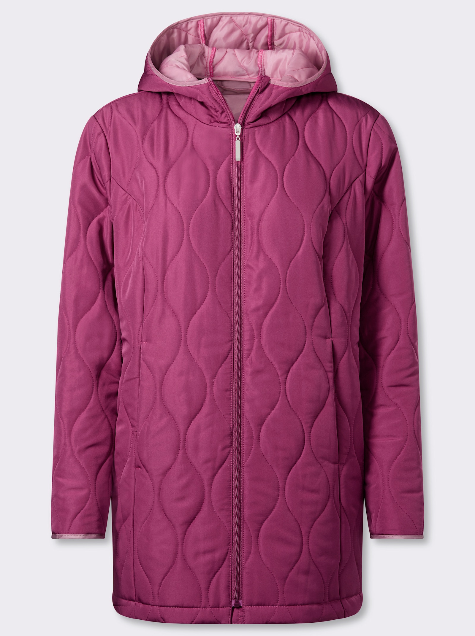 Steppjacke mit kontrastfarbenem Futter - erika