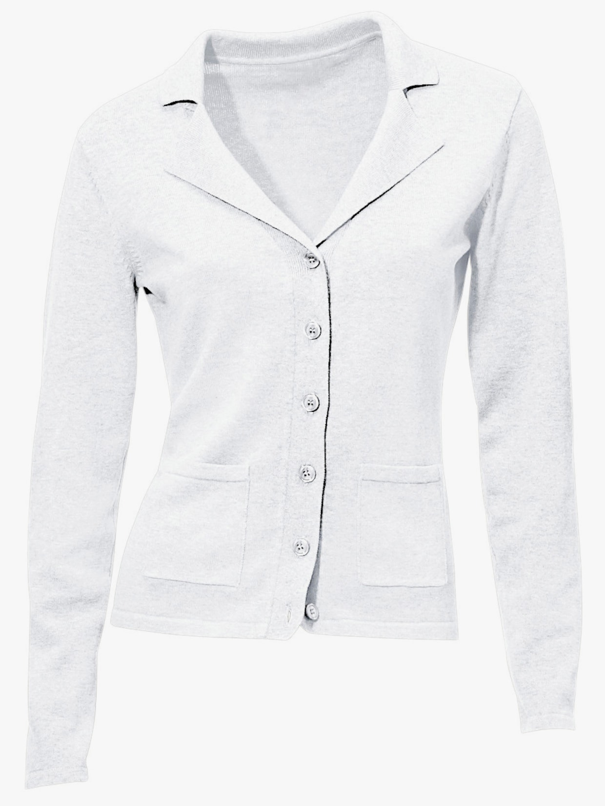 heine Veste en tricot fin - blanc